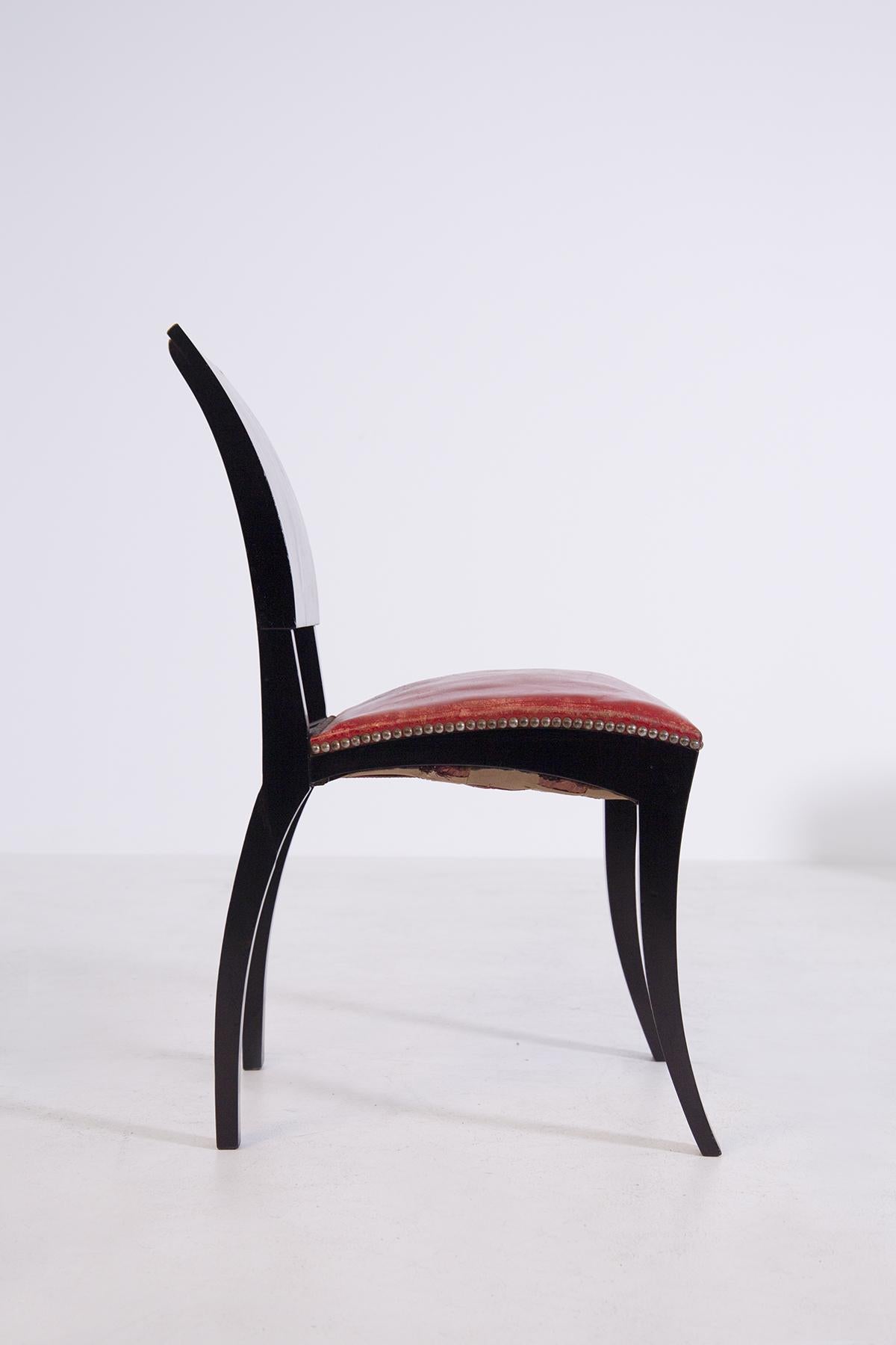 Ensemble de six chaises françaises Art Déco, années 1920-1930 Bon état - En vente à Milano, IT