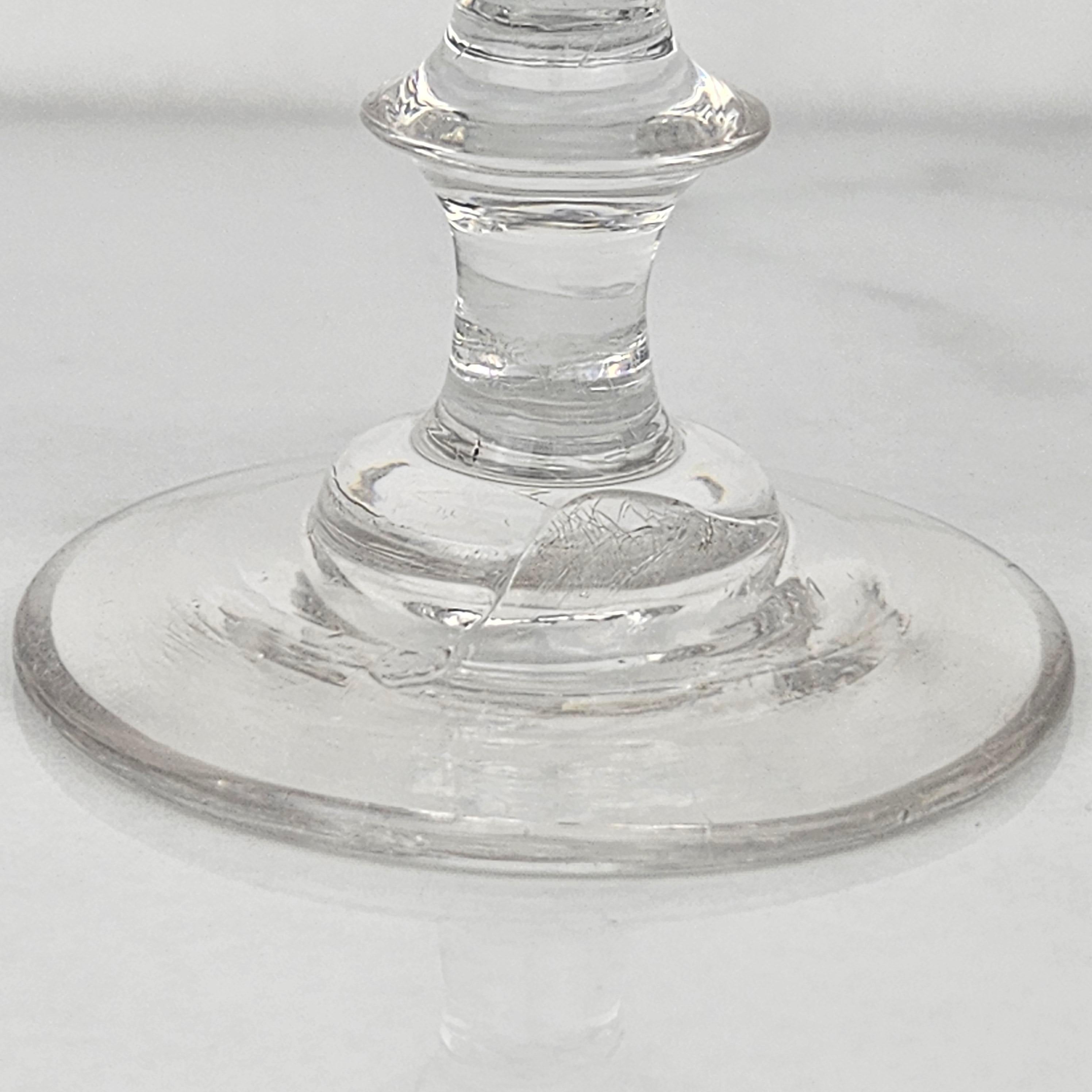 Juego de seis copas de champán francesas de cristal, ca. 1870 en venta 2