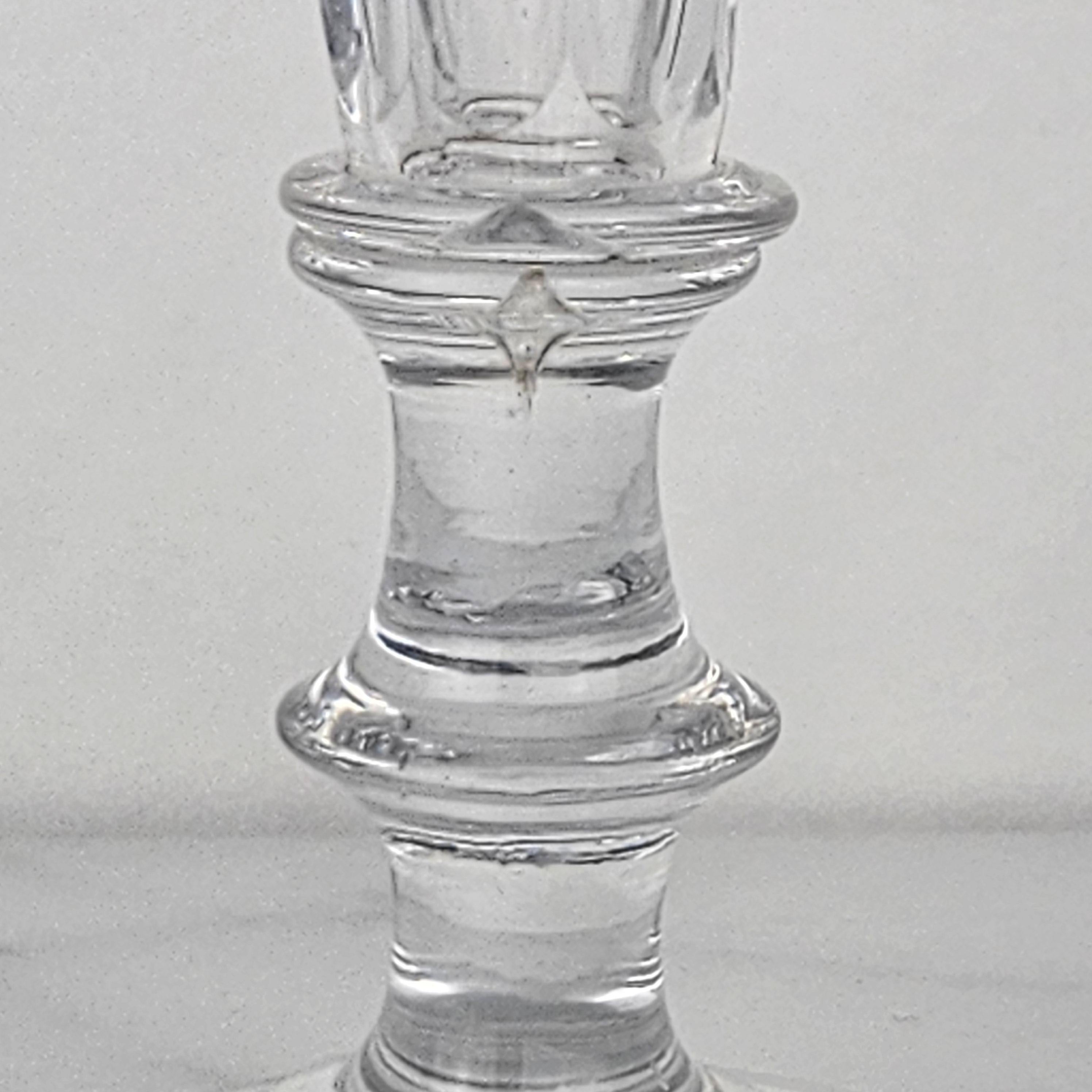 Juego de seis copas de champán francesas de cristal, ca. 1870 siglo XIX en venta