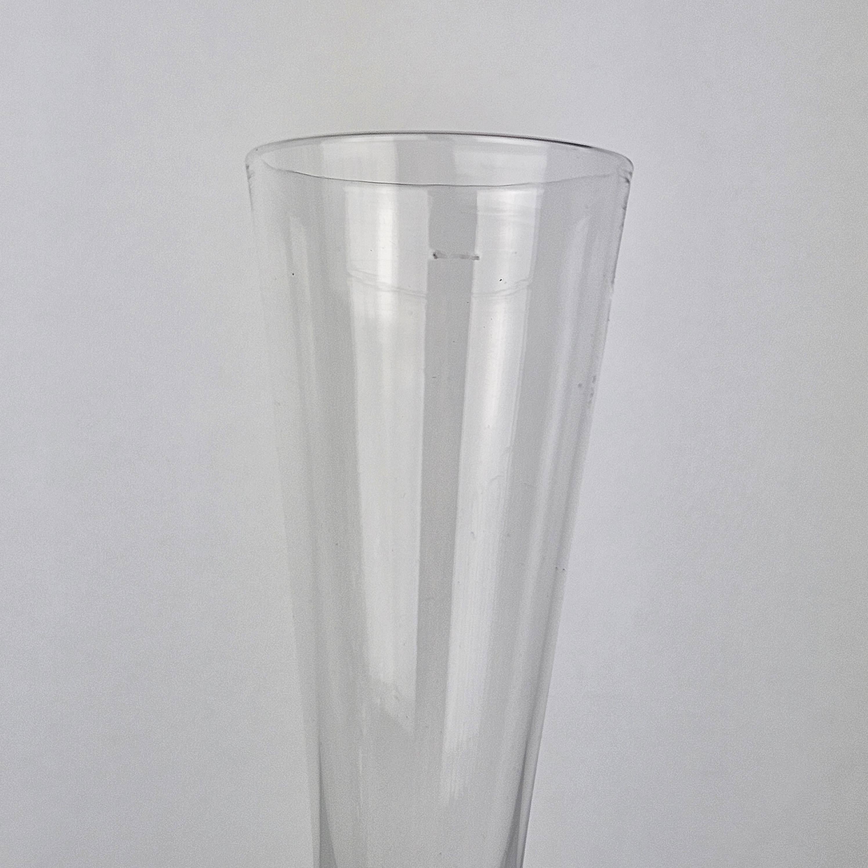 Set of Six French Champagne Flutes in Glass, Ca. 1870 For Sale 3