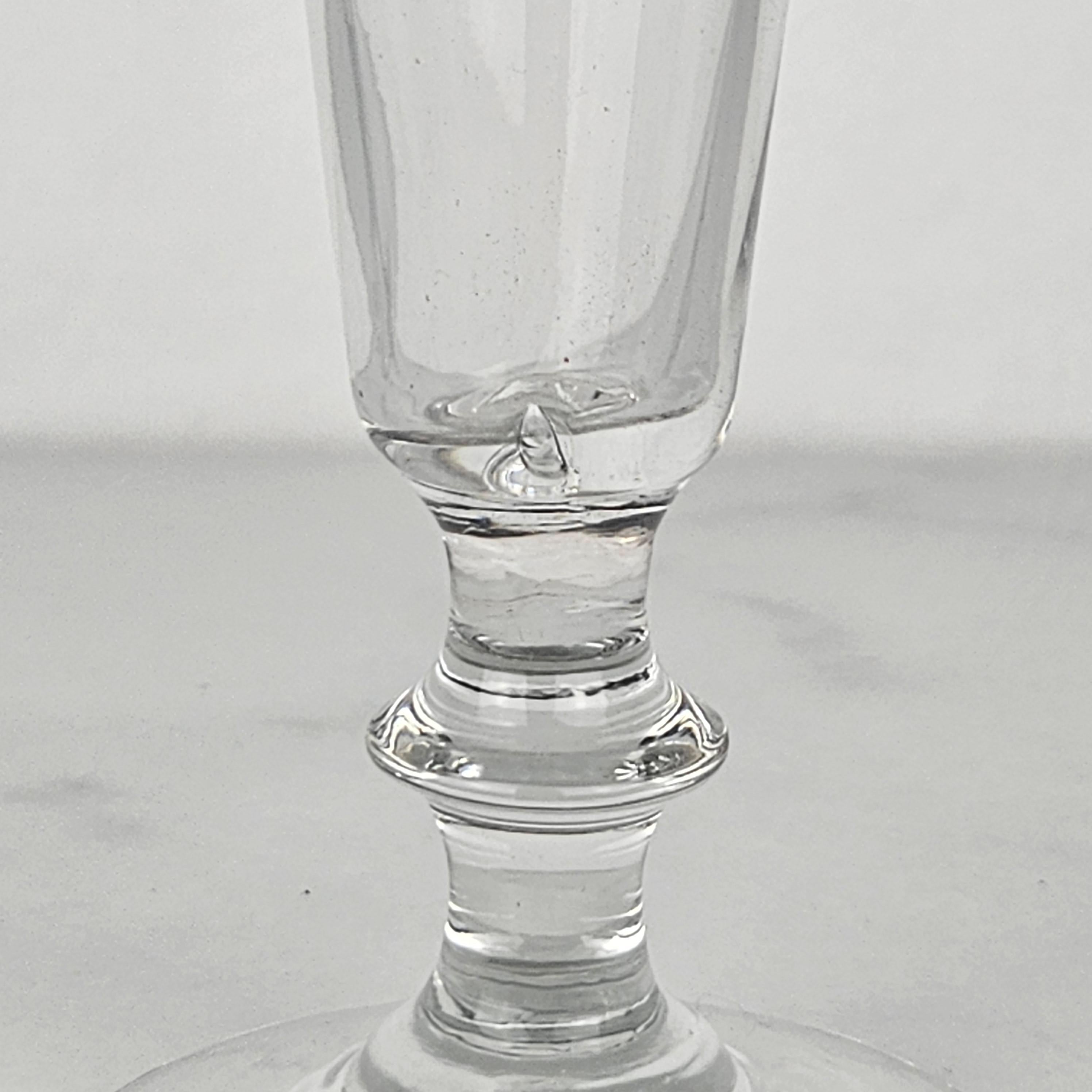 Set of Six French Champagne Flutes in Glass, Ca. 1870 For Sale 2