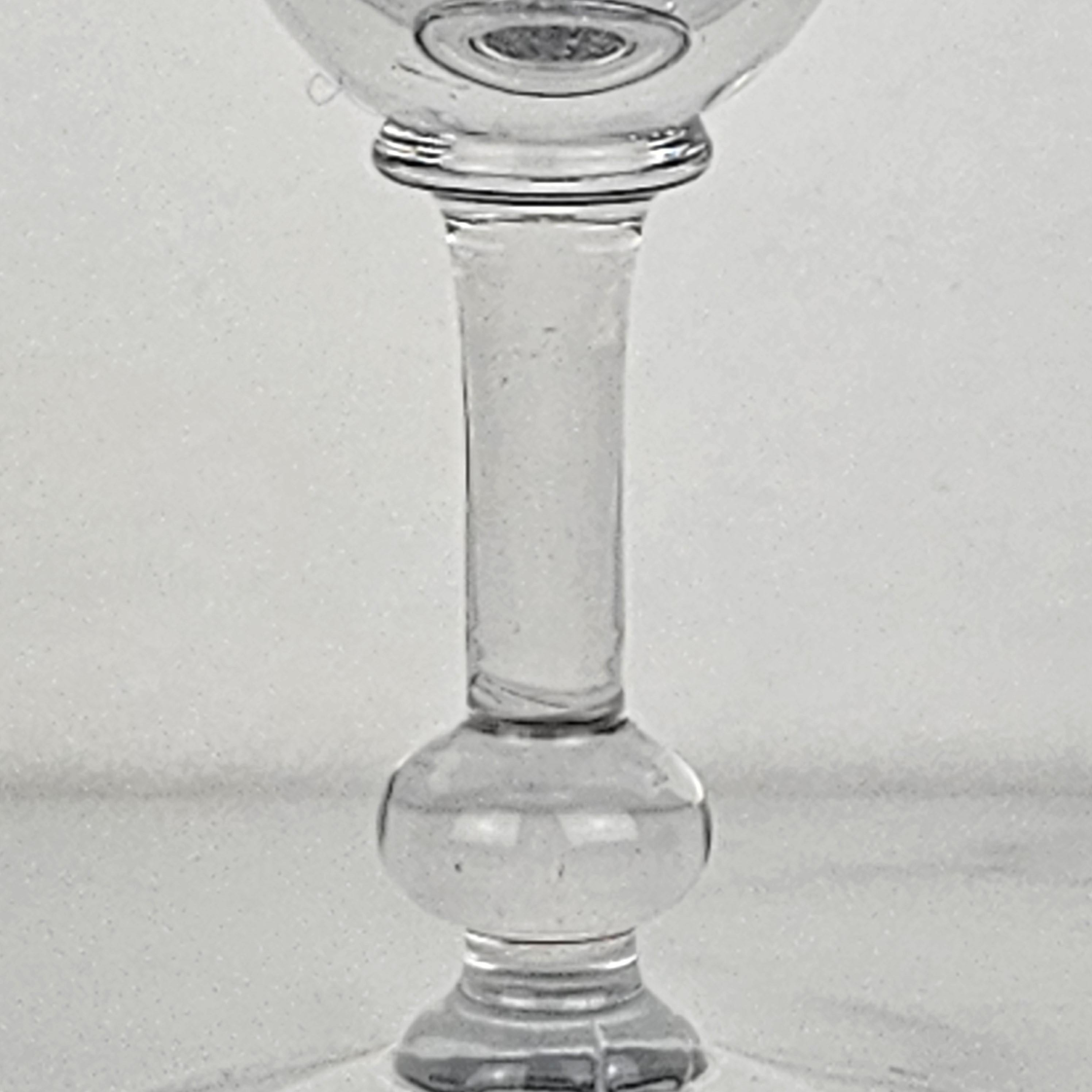 Juego de seis copas francesas de champán en vidrio, ca. 1880 siglo XIX en venta