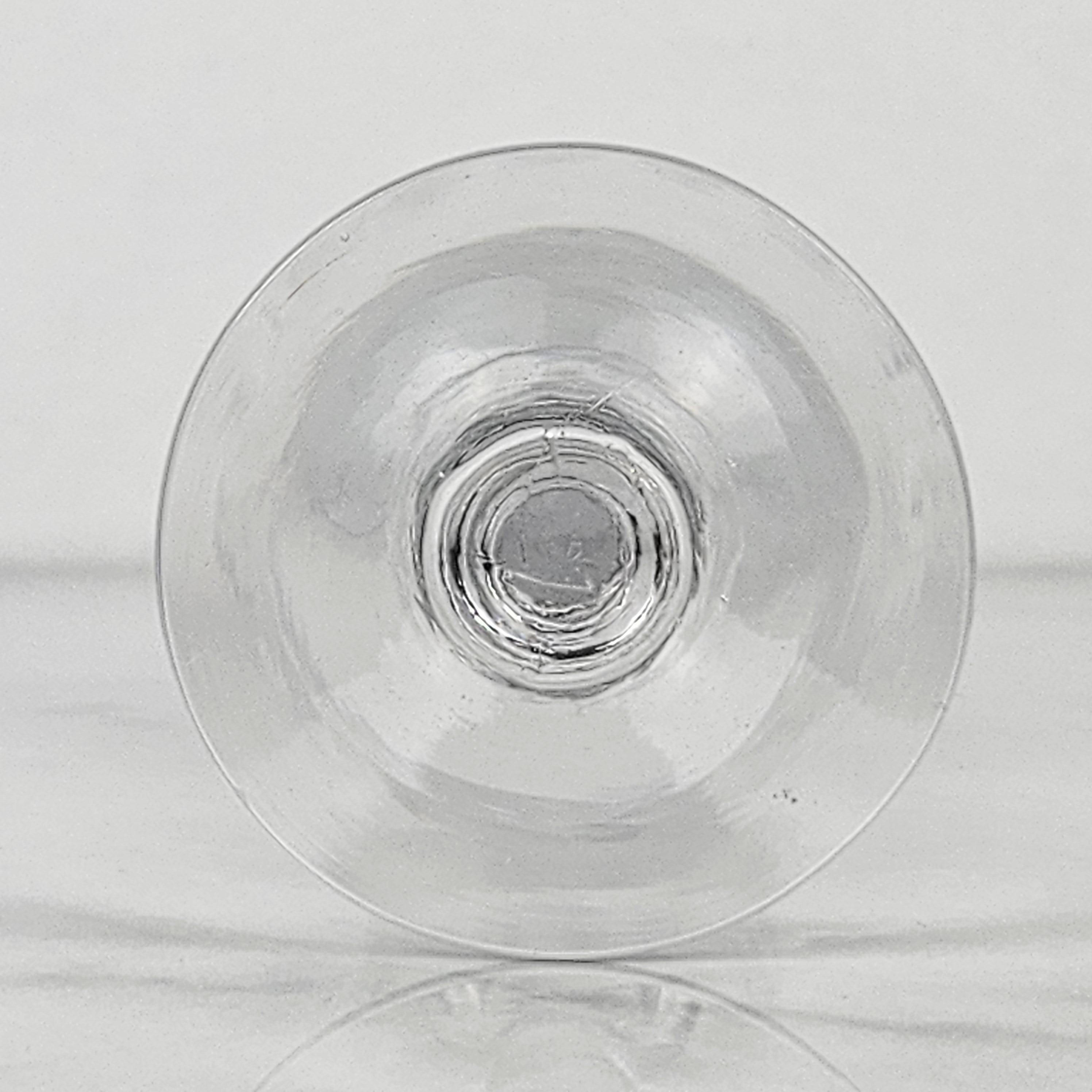Juego de seis copas francesas de champán en vidrio, ca. 1880 en venta 1