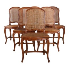 Set of Six French Cherry Dining Chairs