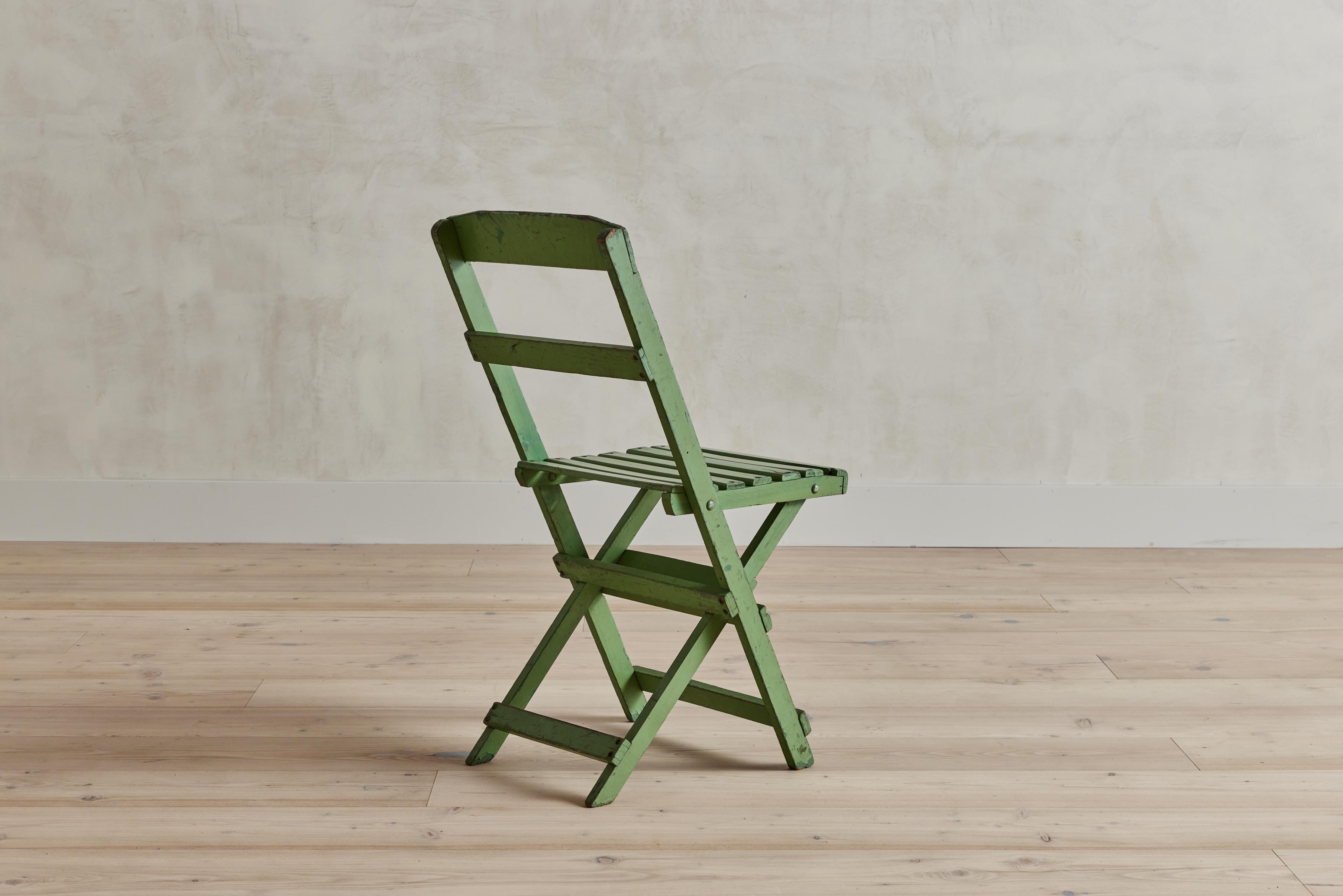 Set of Six French Folding Chairs For Sale at 1stDibs