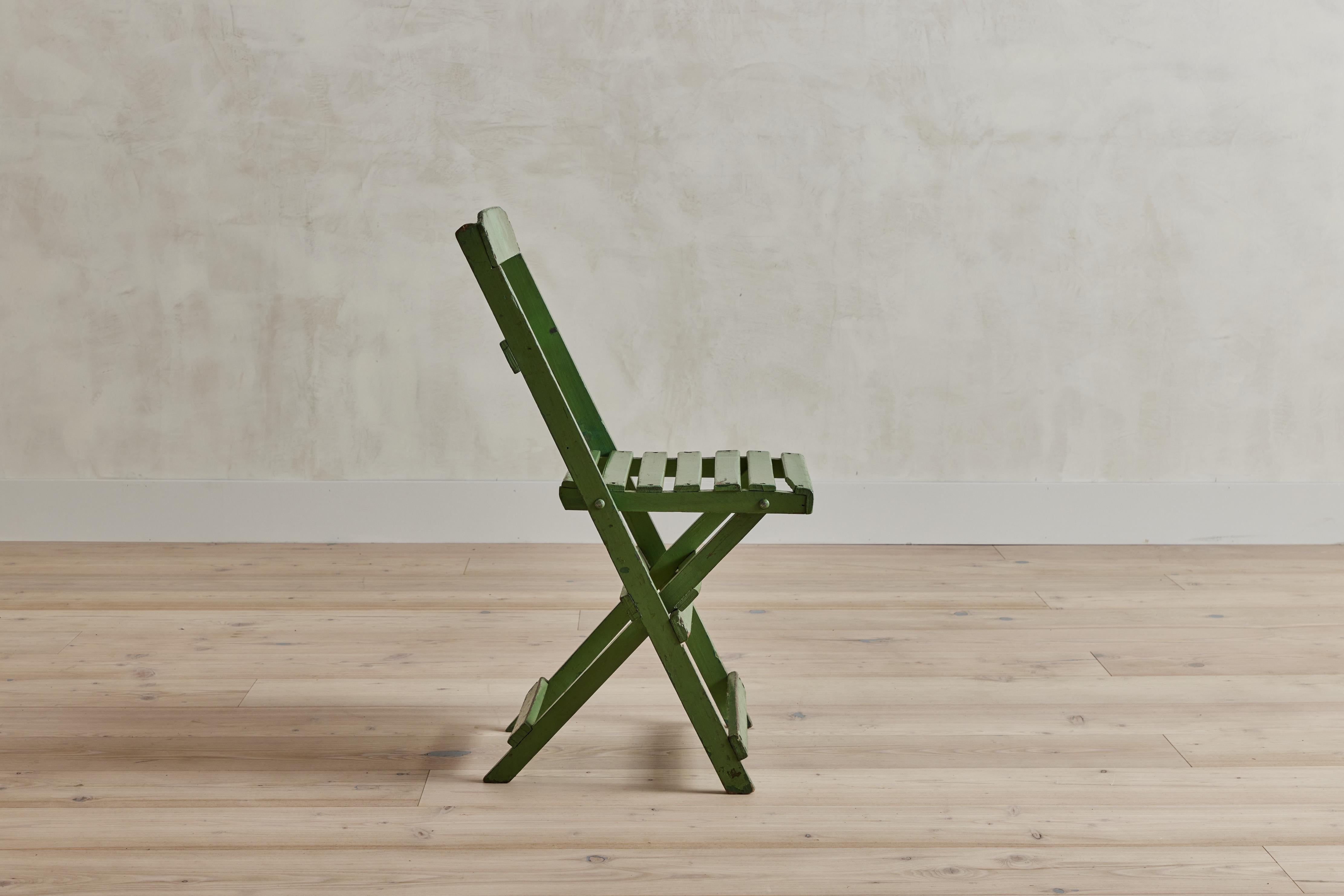 Set of Six French Folding Chairs For Sale at 1stDibs