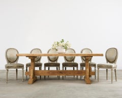 Set of Six French Louis XVI Style Painted Dining Chairs
