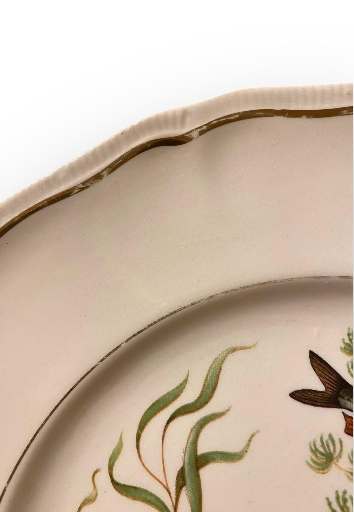 Ensemble de six assiettes à poisson Longchamp du milieu du siècle dernier en vente 3