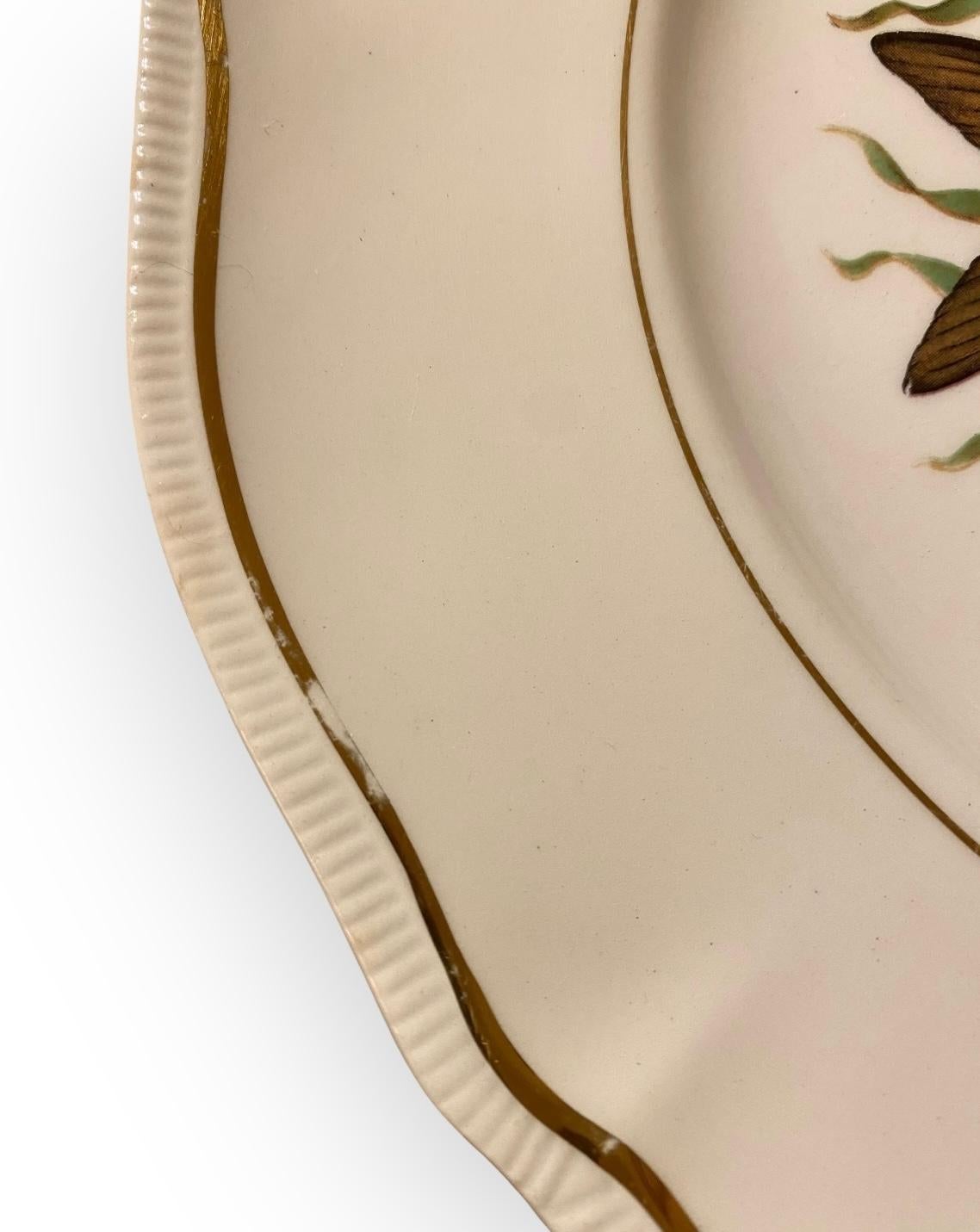 Ensemble de six assiettes à poisson Longchamp du milieu du siècle dernier en vente 4