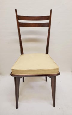 Set of Six French Mid-Century Modern Dining Chairs