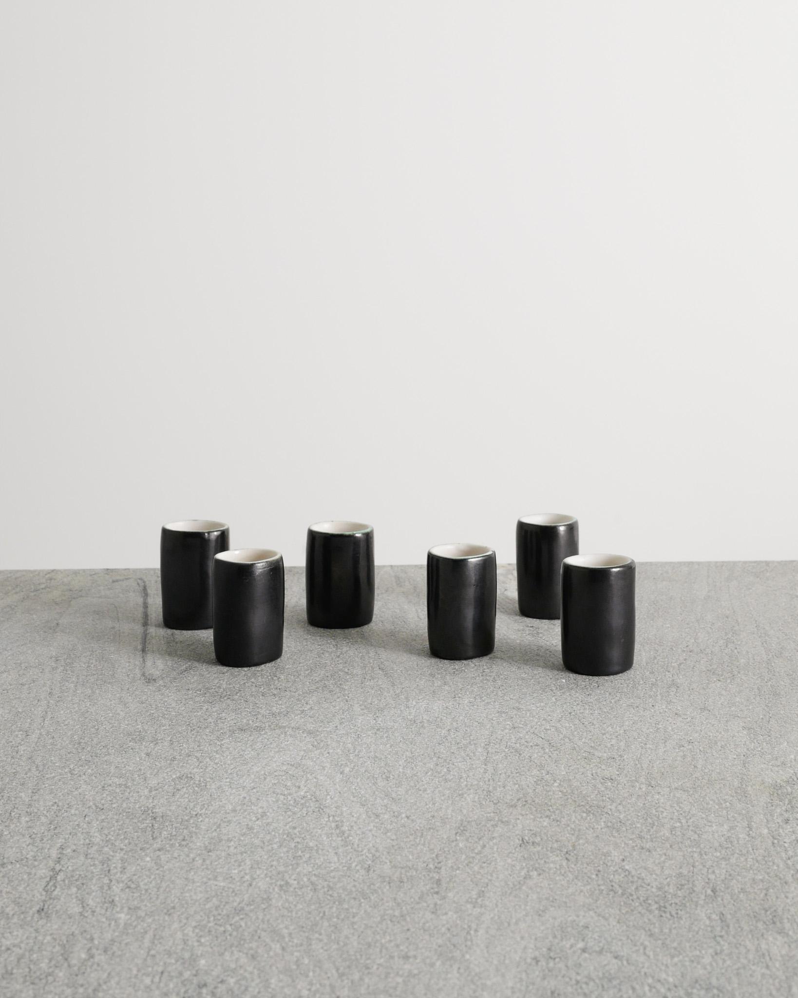 Mid-Century Modern Ensemble de six petites coupes décoratives françaises du milieu du siècle par Denise Gatard, années 1960 en vente