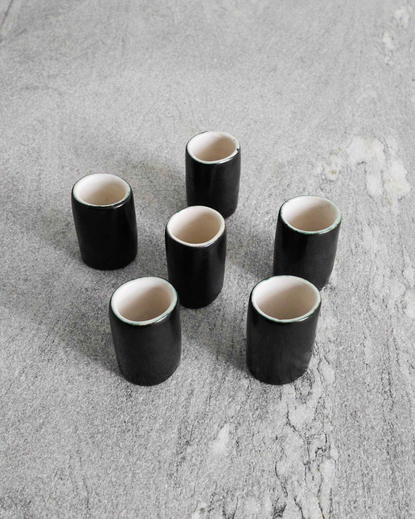 Français Ensemble de six petites coupes décoratives françaises du milieu du siècle par Denise Gatard, années 1960 en vente