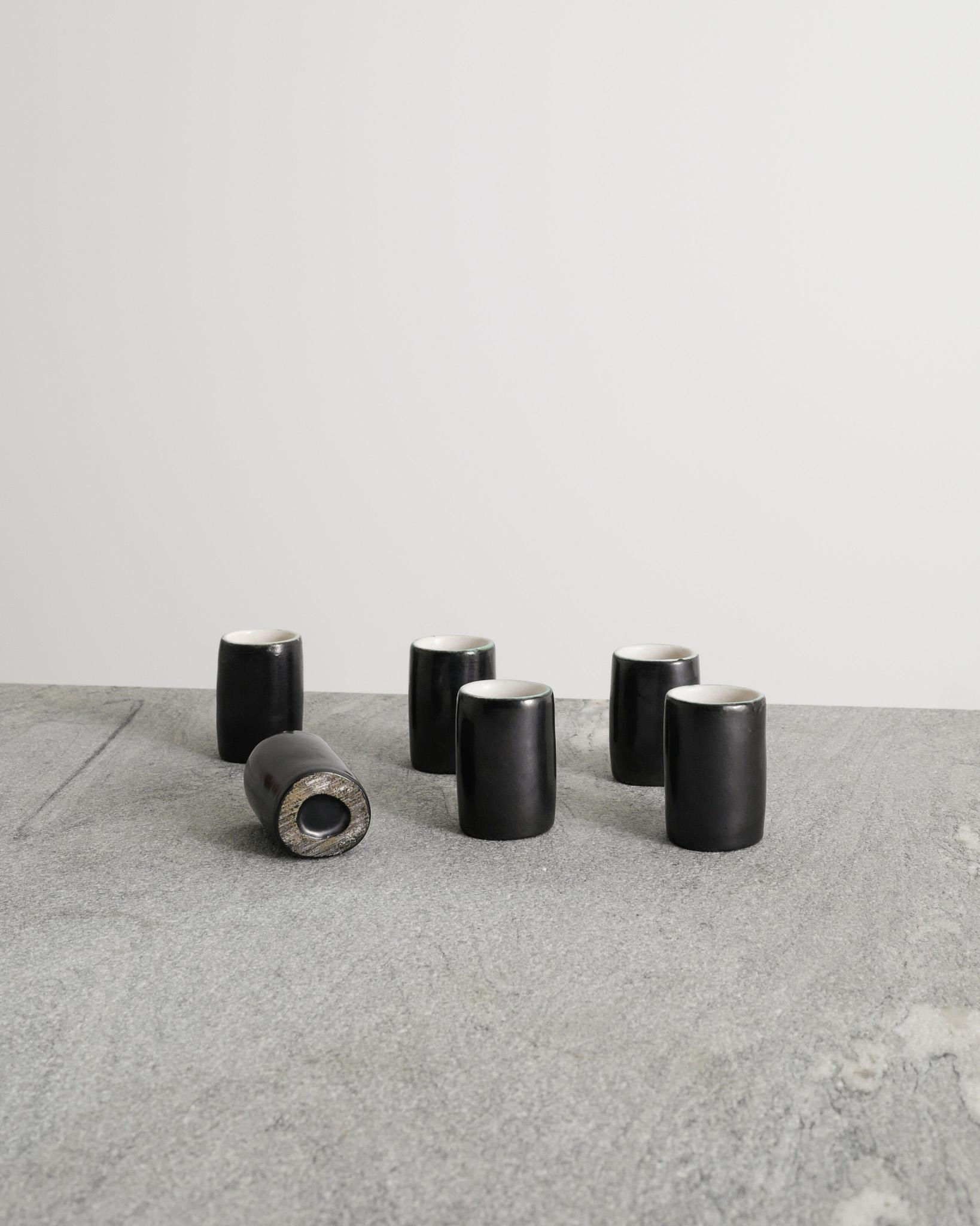 Milieu du XXe siècle Ensemble de six petites coupes décoratives françaises du milieu du siècle par Denise Gatard, années 1960 en vente