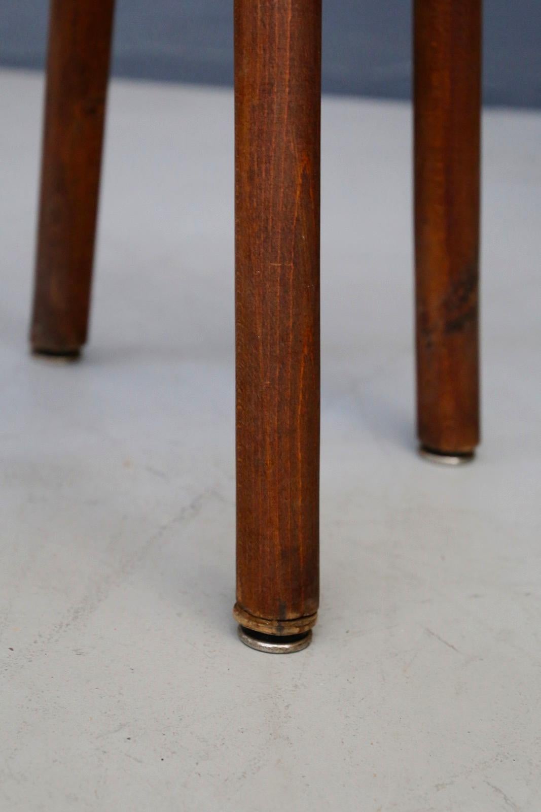 Set of Six French Midcentury Chair, in Wood of 1950s 7