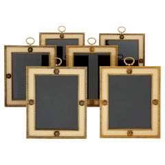 Set of Six French Neoclassical Style Gilt Metal Frames by Puiforcat