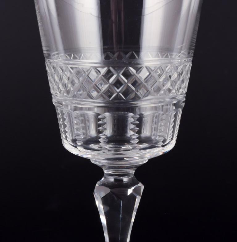 Early 20th Century Set of six French sherry glasses in crystal glass. Ca 1900 For Sale