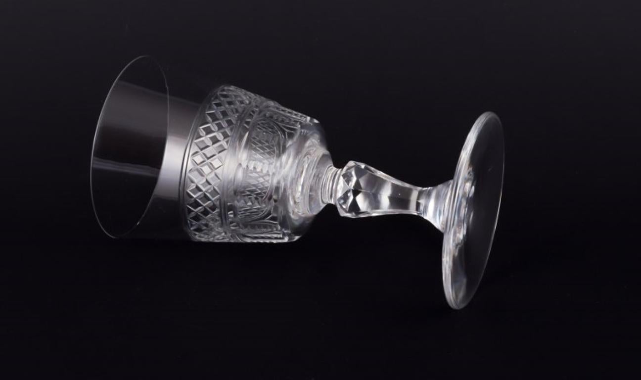 Set of six French sherry glasses in crystal glass. Ca 1900 For Sale 1