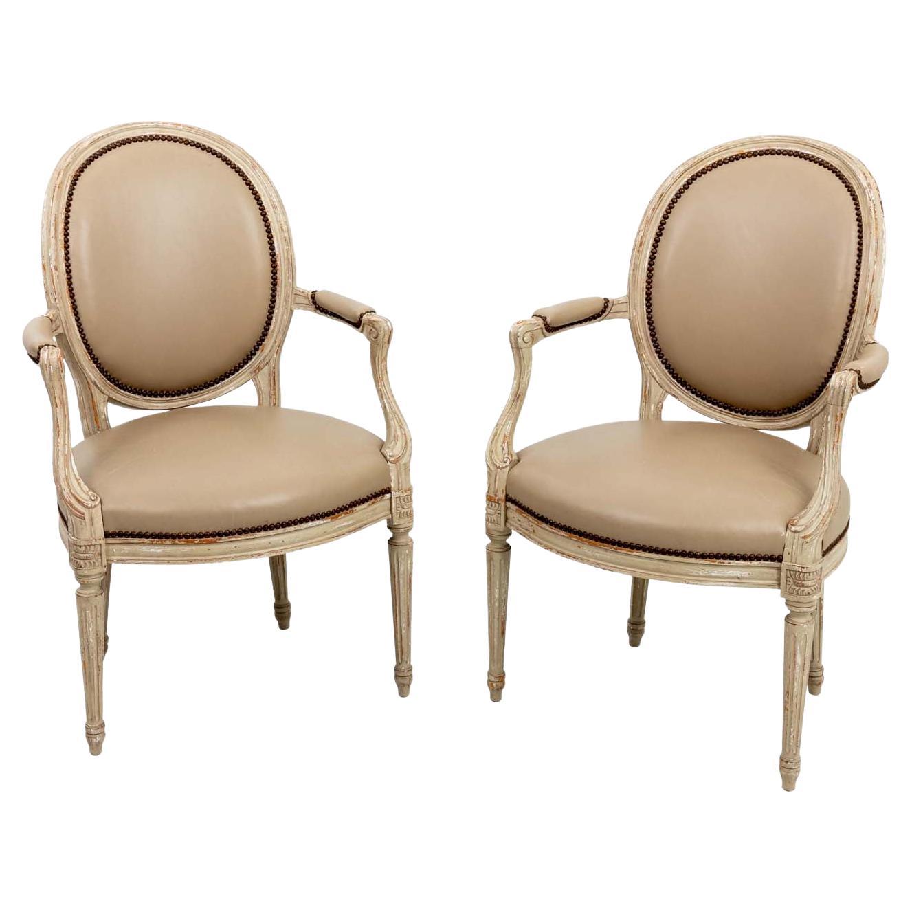 Encore Furniture Gallery-Set of 7 French Louis XV Carved Wood Oval Back Dining  Arm Chairs