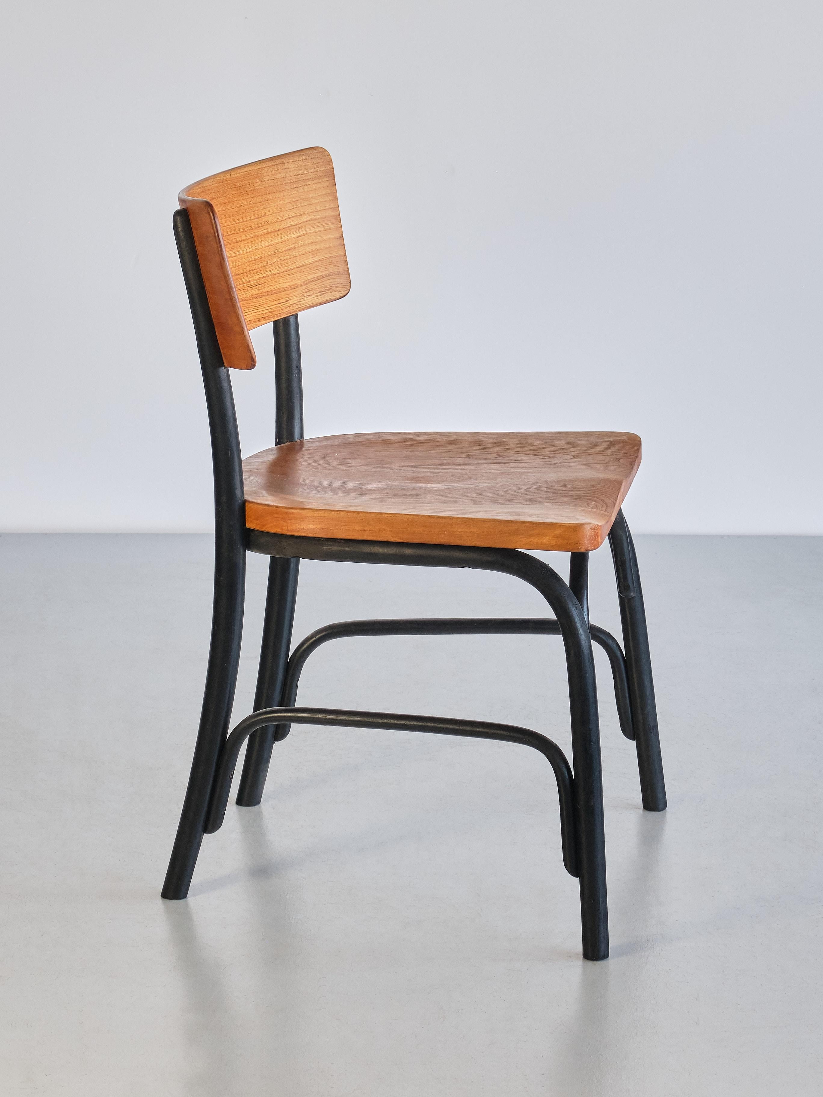 Set of Six Frits Schlegel 'Husum' Chairs in Elm, Fritz Hansen, Denmark, 1930s For Sale 5