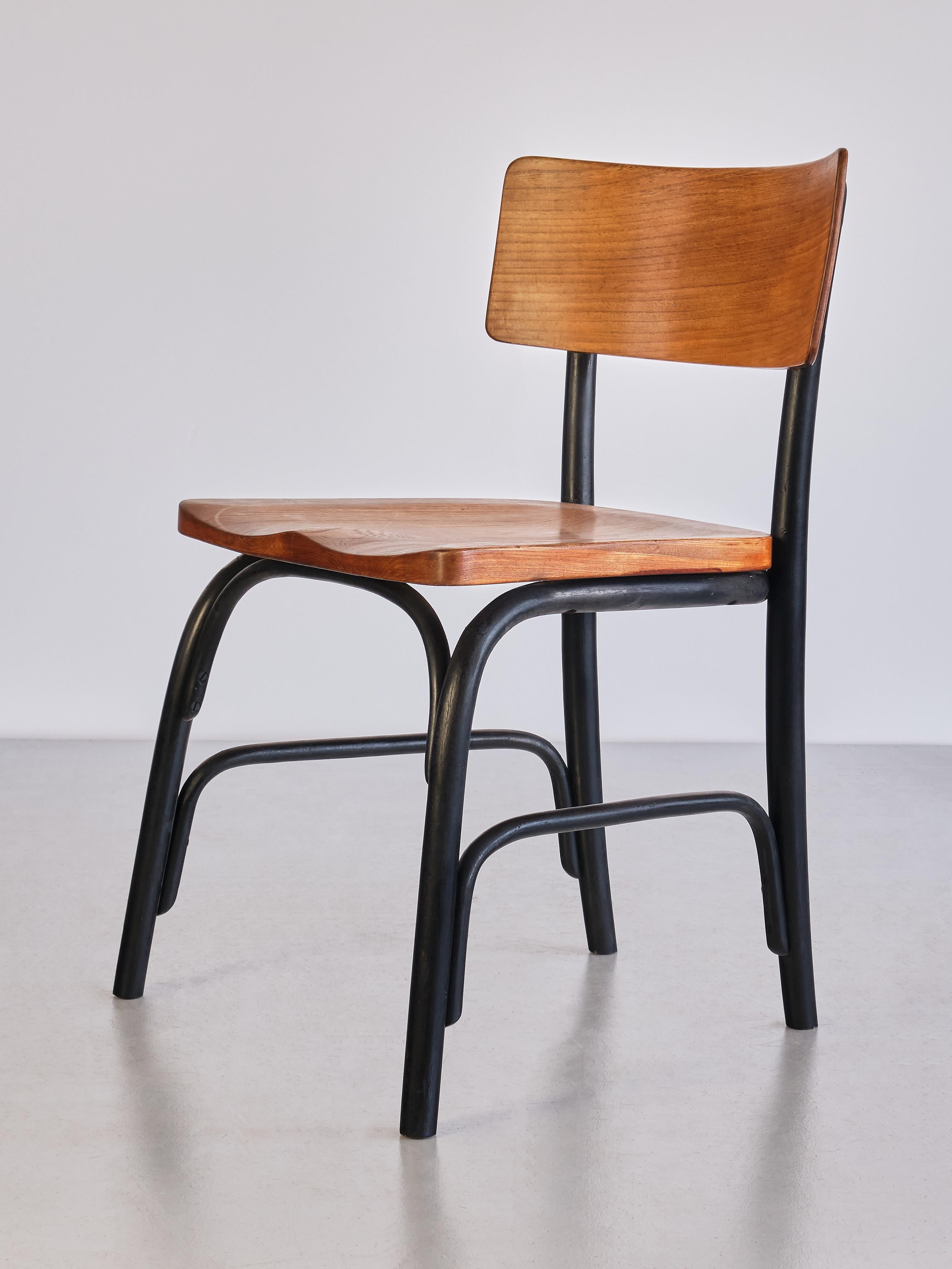 Set of Six Frits Schlegel 'Husum' Chairs in Elm, Fritz Hansen, Denmark, 1930s For Sale 9