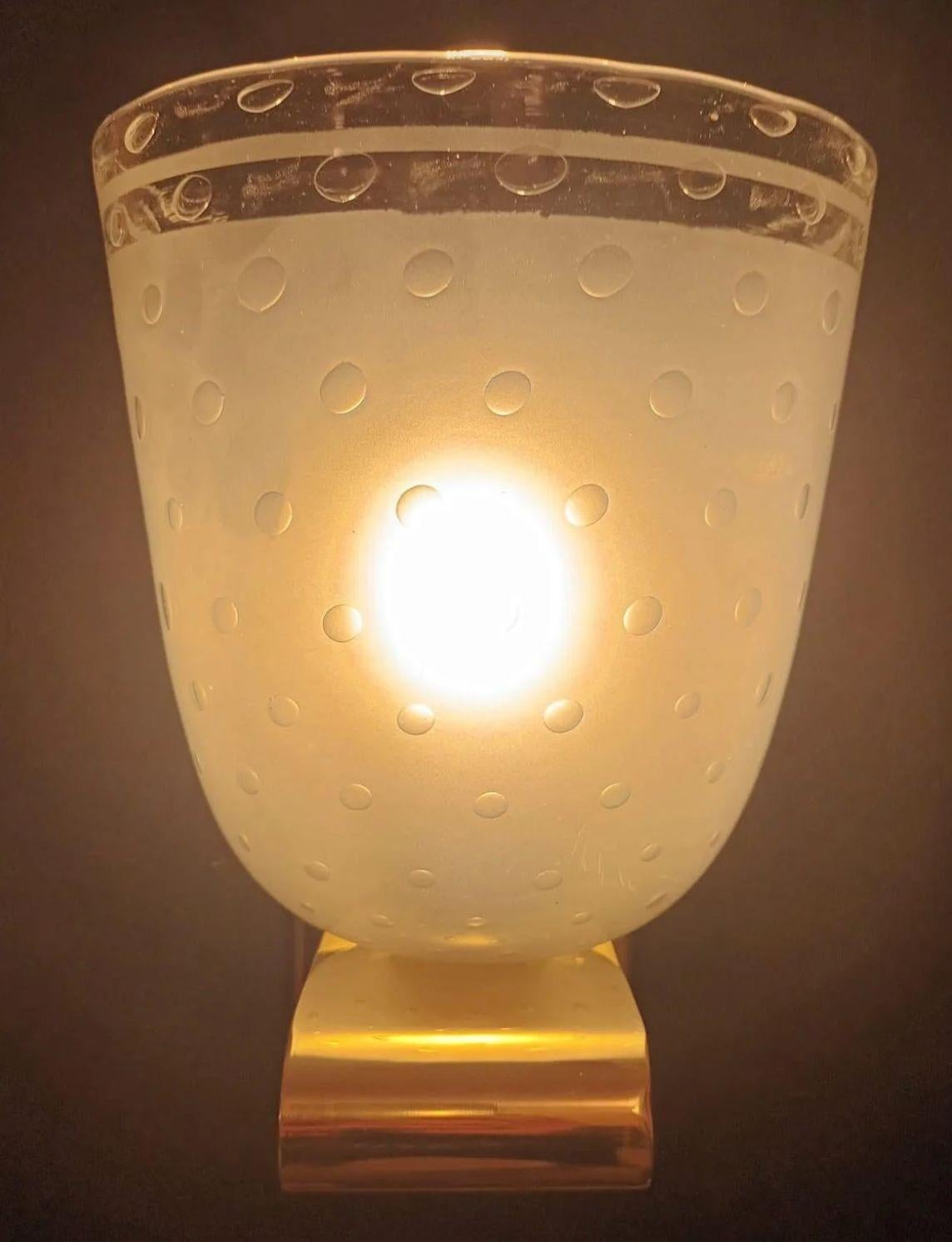 Set of Six Frosted Bollicine Sconces by Barovier e Toso. Italy, 1950's. im Angebot 1