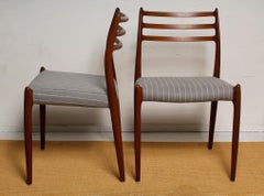 Set of Six Fully Restored 1960s Teak Dining Chairs by Niels O. Møller