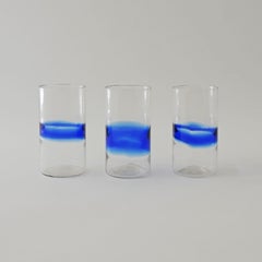 Set of Six Fulvio Bianconi Drinking Glasses for Venini, Italy, 1950s