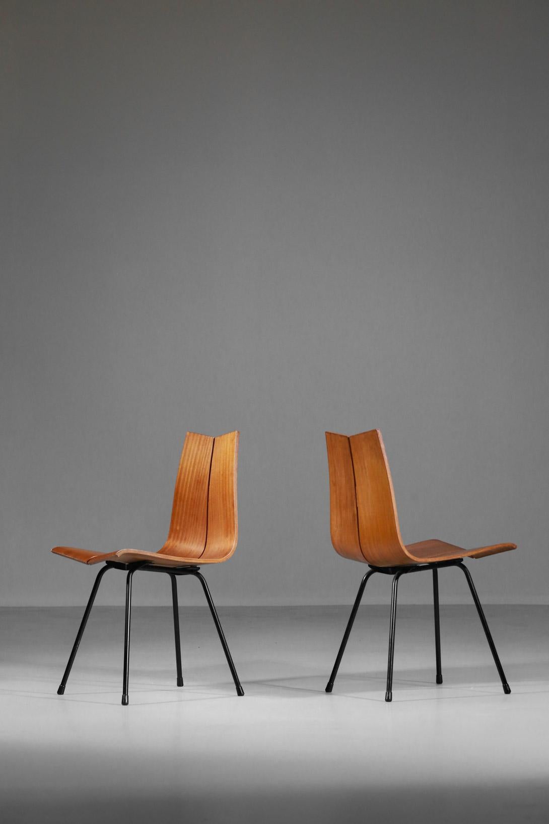 Set of Six GA Chairs from the 1950s by Swiss Designer Hans Bellmann 4