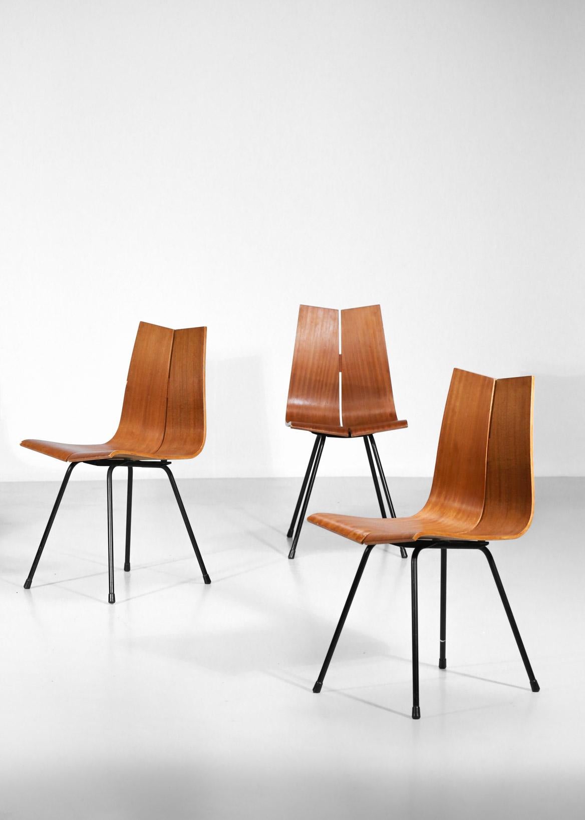 Set of Six GA Chairs from the 1950s by Swiss Designer Hans Bellmann 10