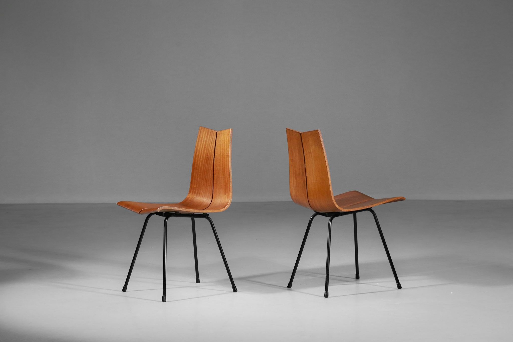 Set of Six GA Chairs from the 1950s by Swiss Designer Hans Bellmann 3