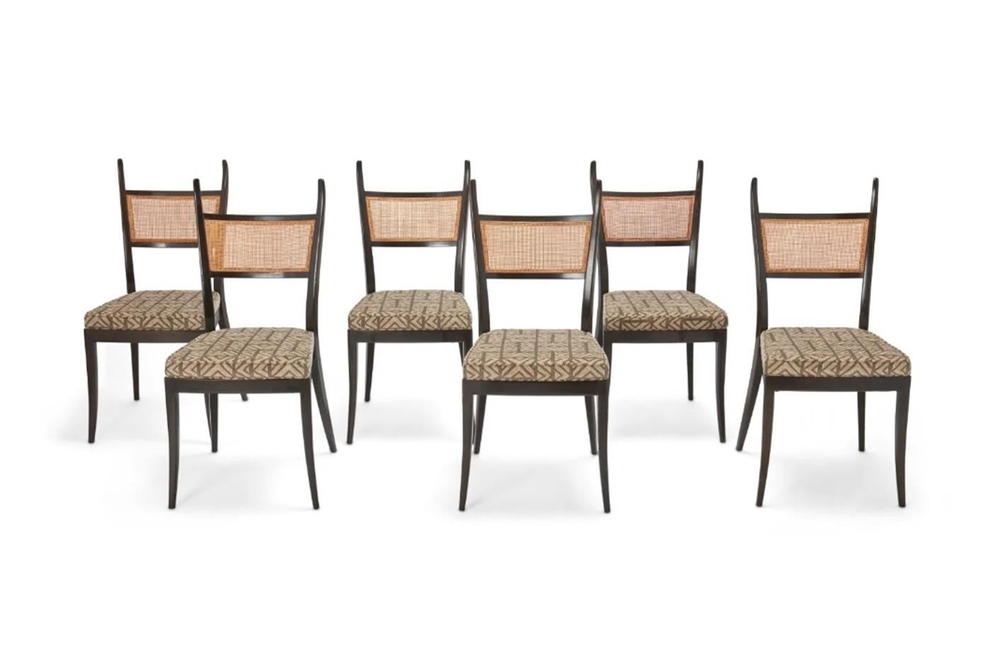 Mid-Century Modern Ensemble de six chaises de salle à manger Gazelle par Harvey Probber, États-Unis, années 1960 en vente