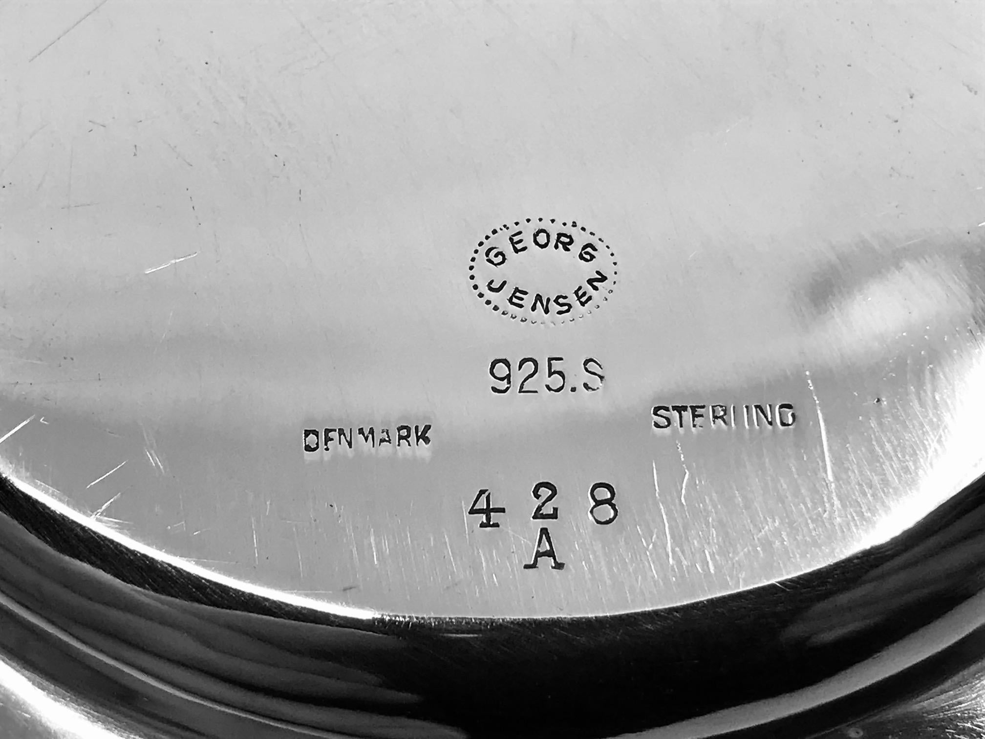 Danish Set of Six Georg Jensen Butter Plates 428A
