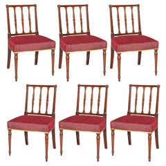 Ensemble de six chaises de salle à manger George III