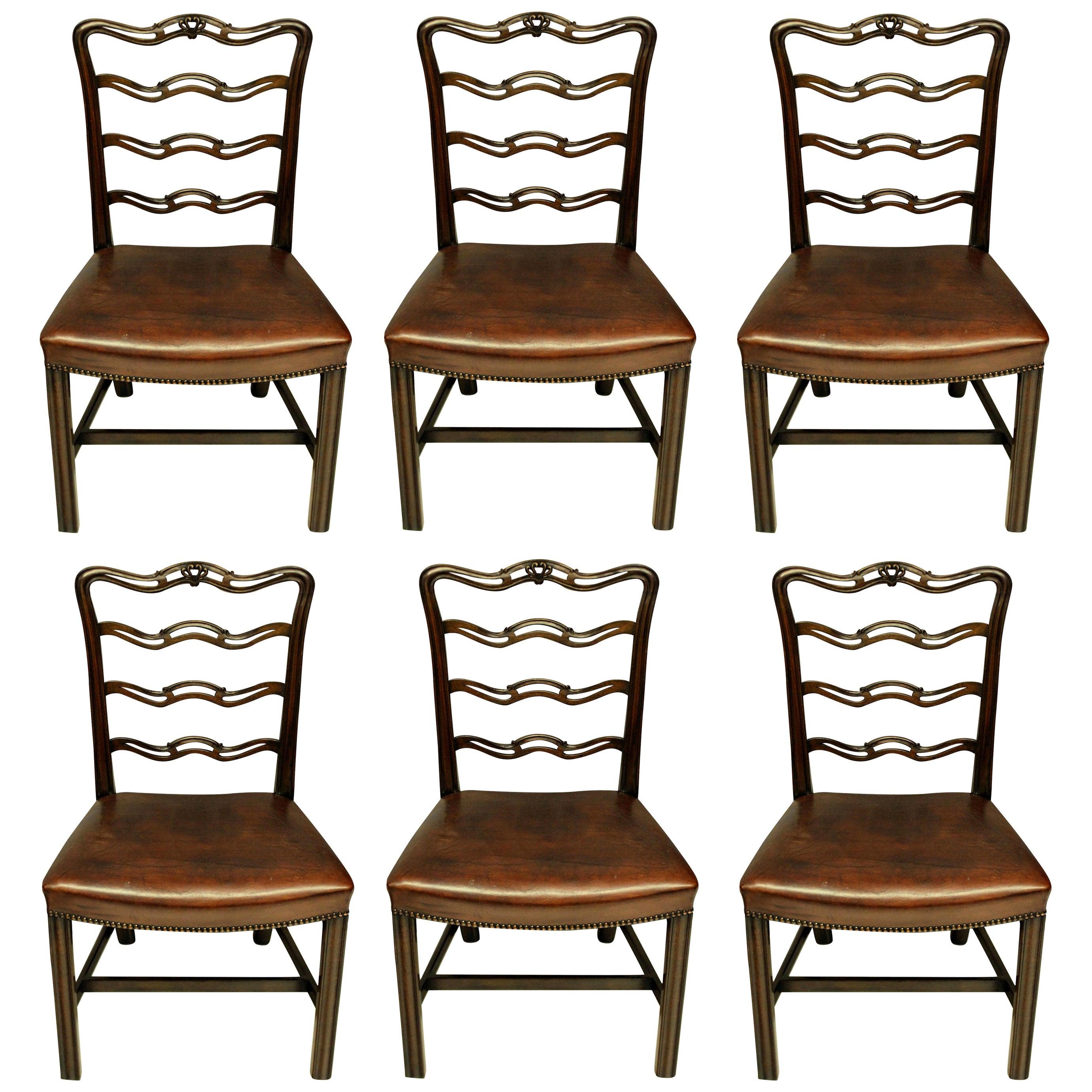 Set of Six George III Style Dining Chairs