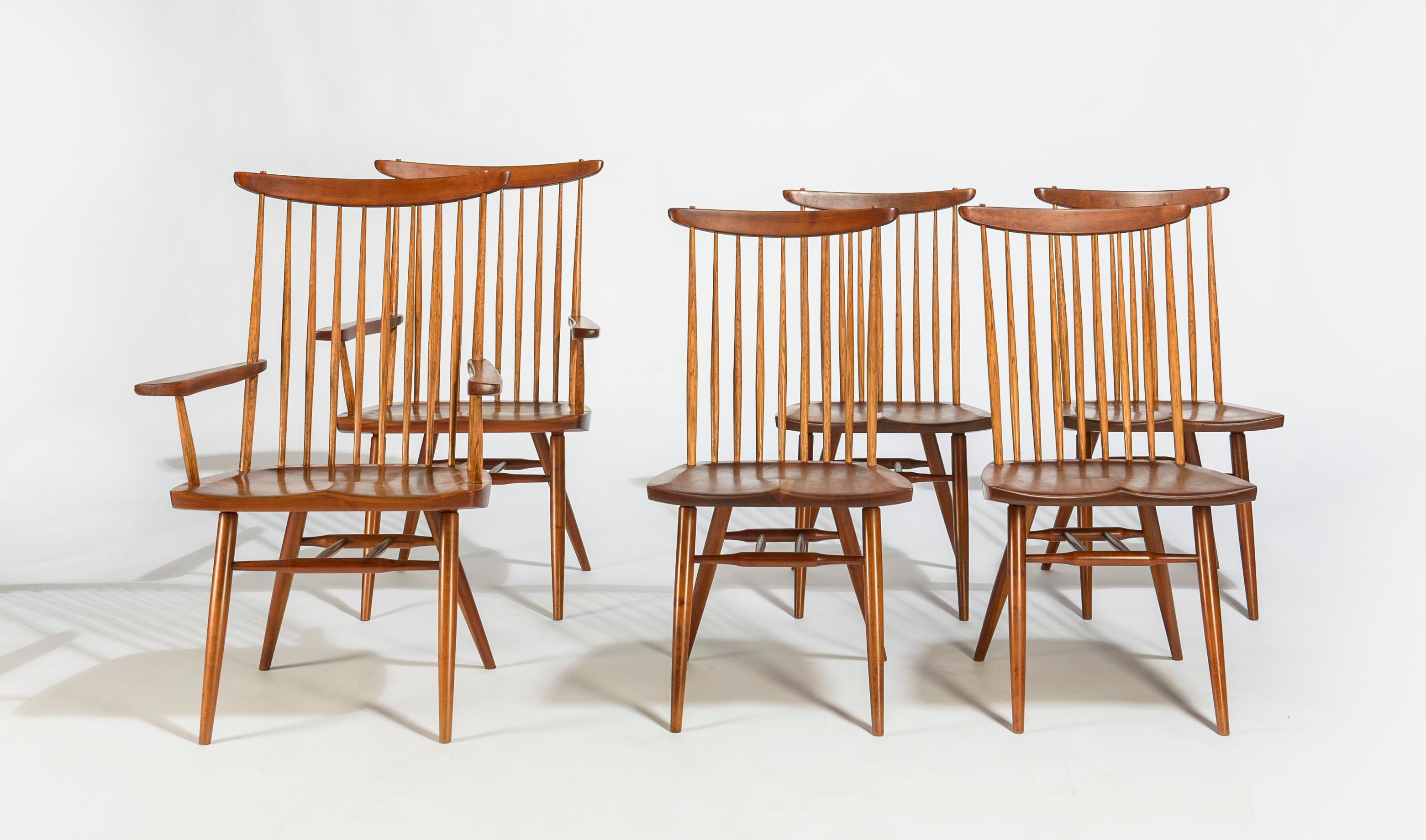 Set of Six George Nakashima Dining Chairs 2