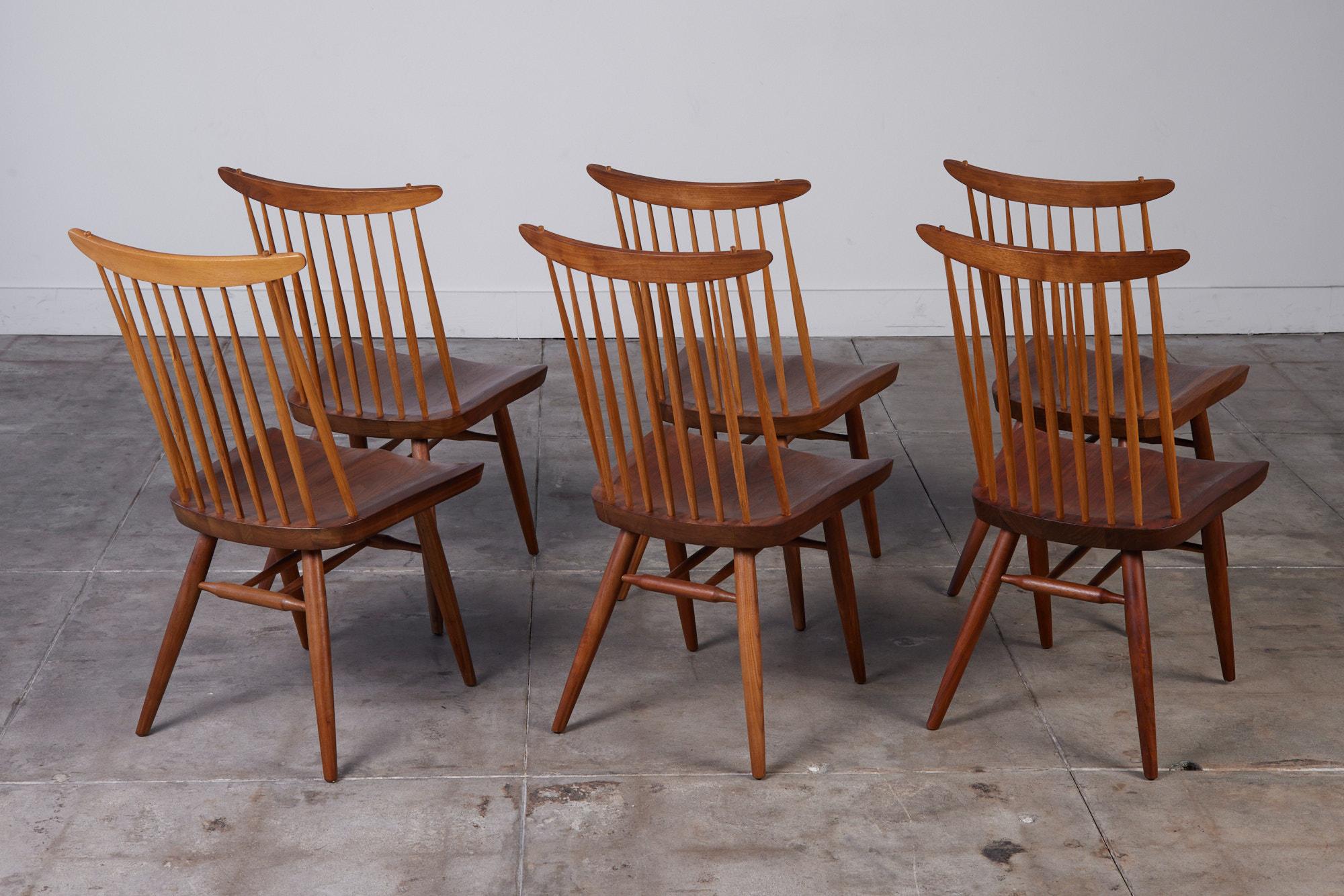 American Set of Six George Nakashima Dining Chairs for Widdicomb
