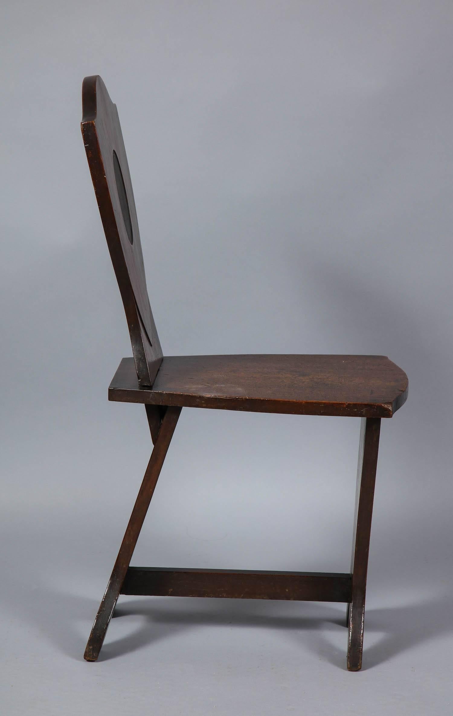 Set of Six Georgian Hall Chairs For Sale 8