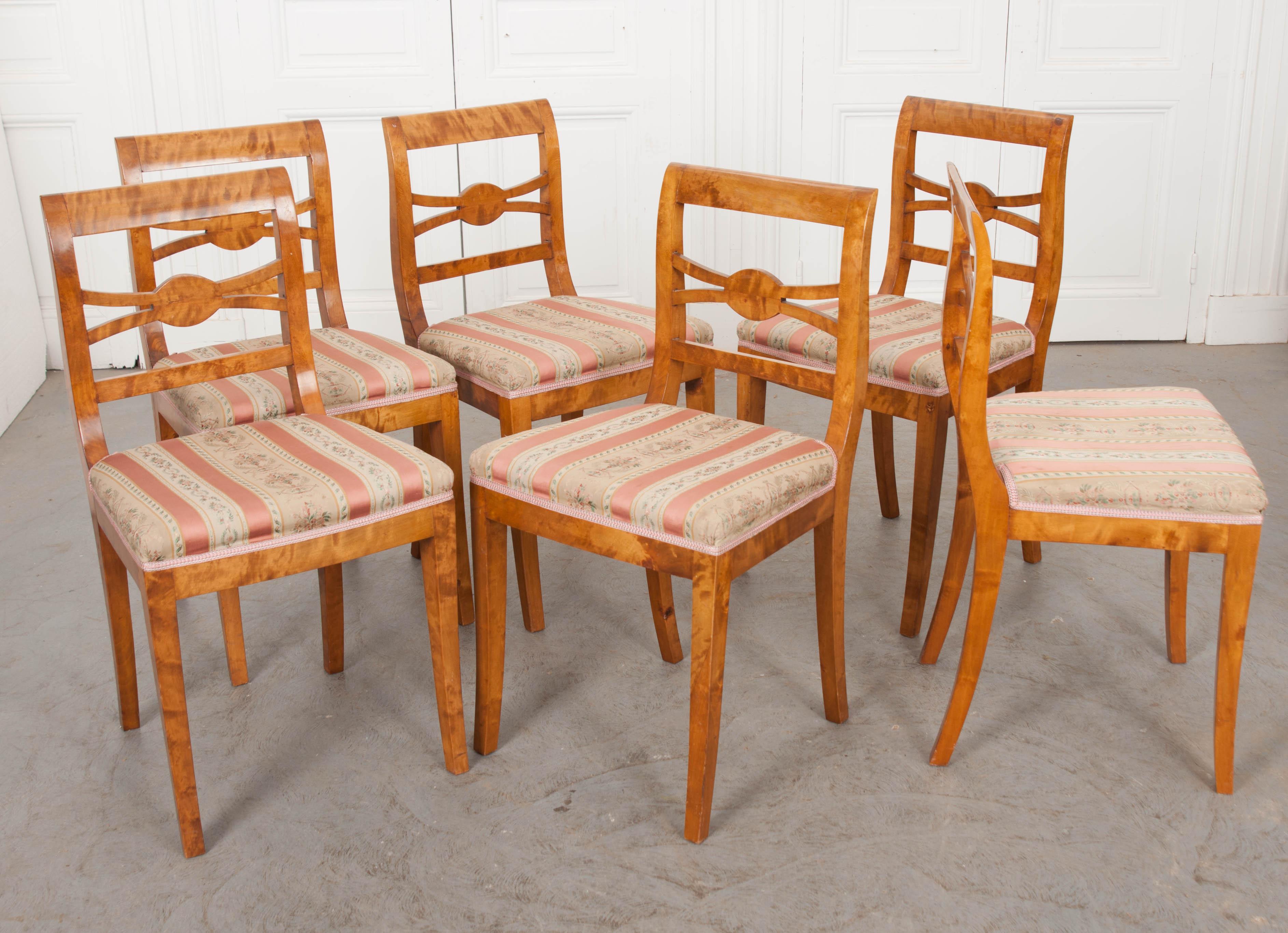 Set of Six German 19th Century Biedermeier Dining Chairs 2