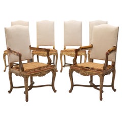 Set of Six Gilded French Dining Chairs