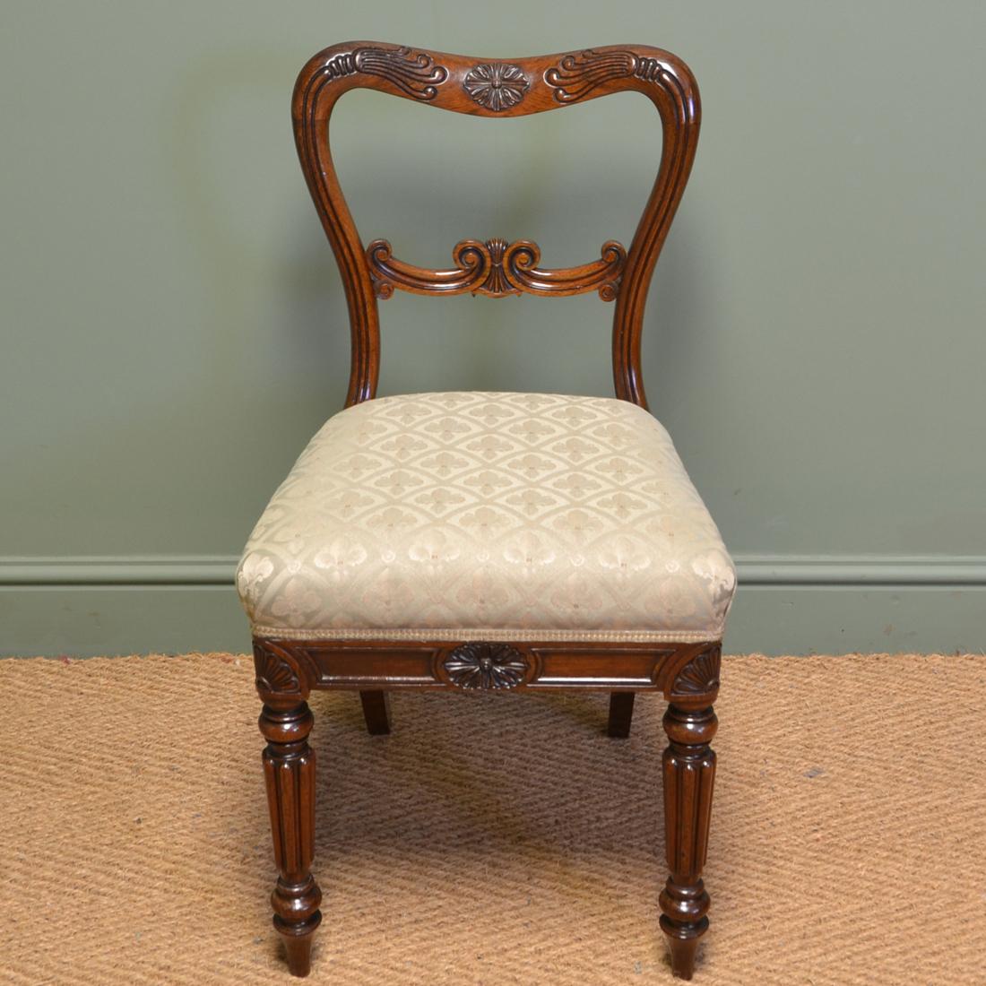 Mid-19th Century Set of Six Gillows Rosewood Antique William IV Dining Chairs