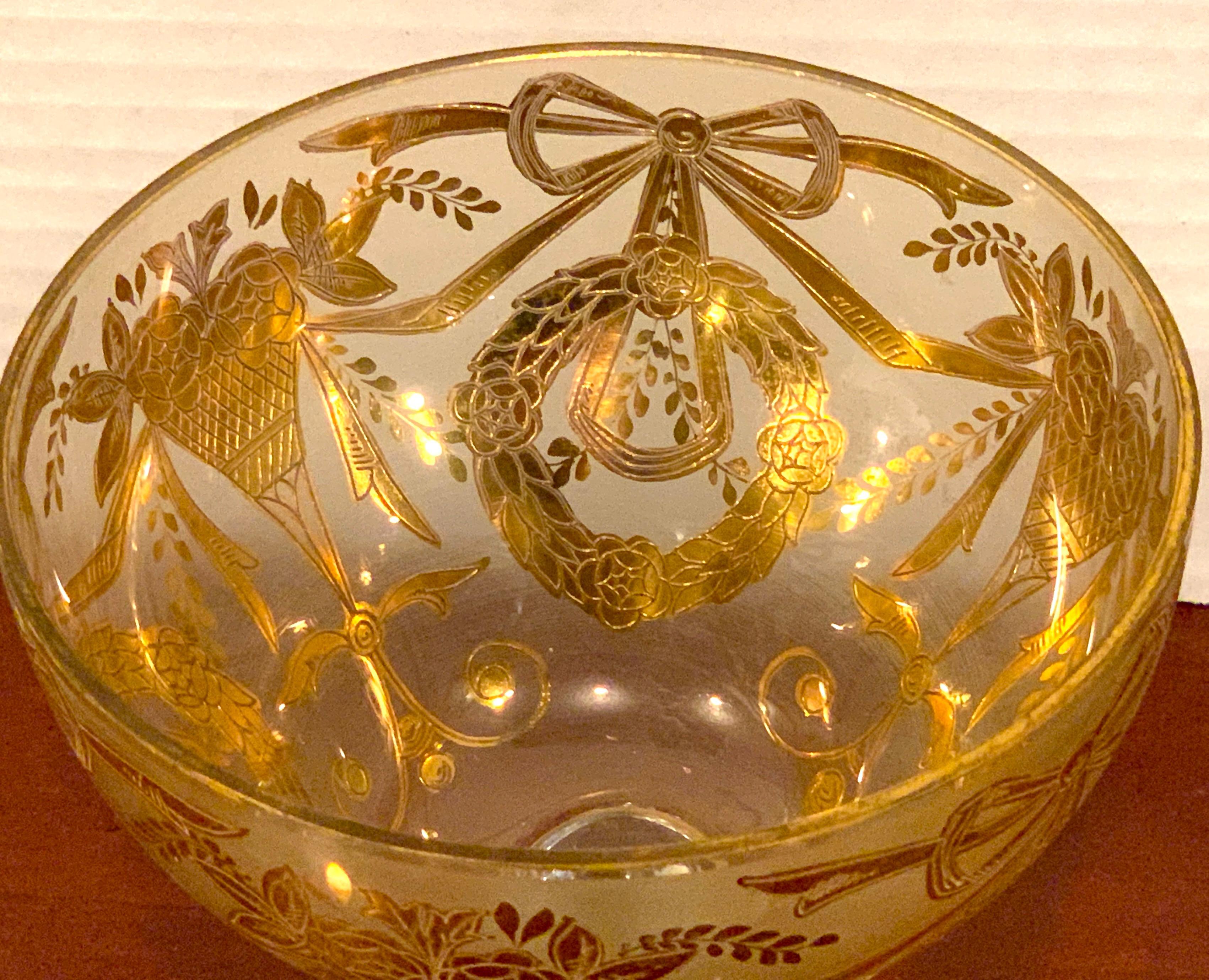 Set di sei Grand Coupé glassati e smaltati d'oro/ Dessert o frutti di mare in vendita 2