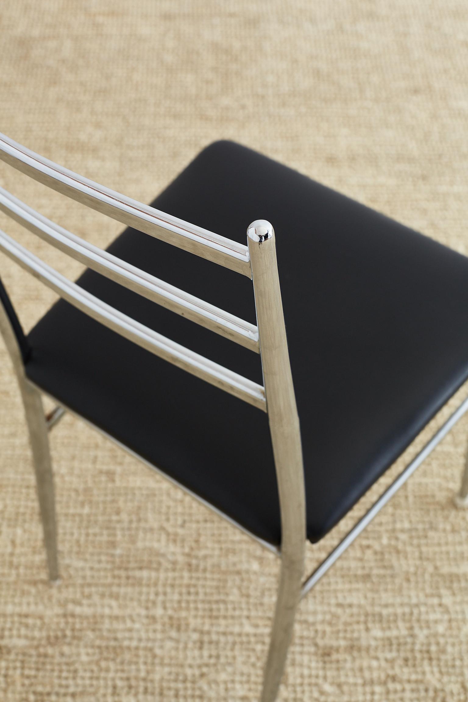 Set of Six Gio Ponti Superleggera Style Dining Chairs 12