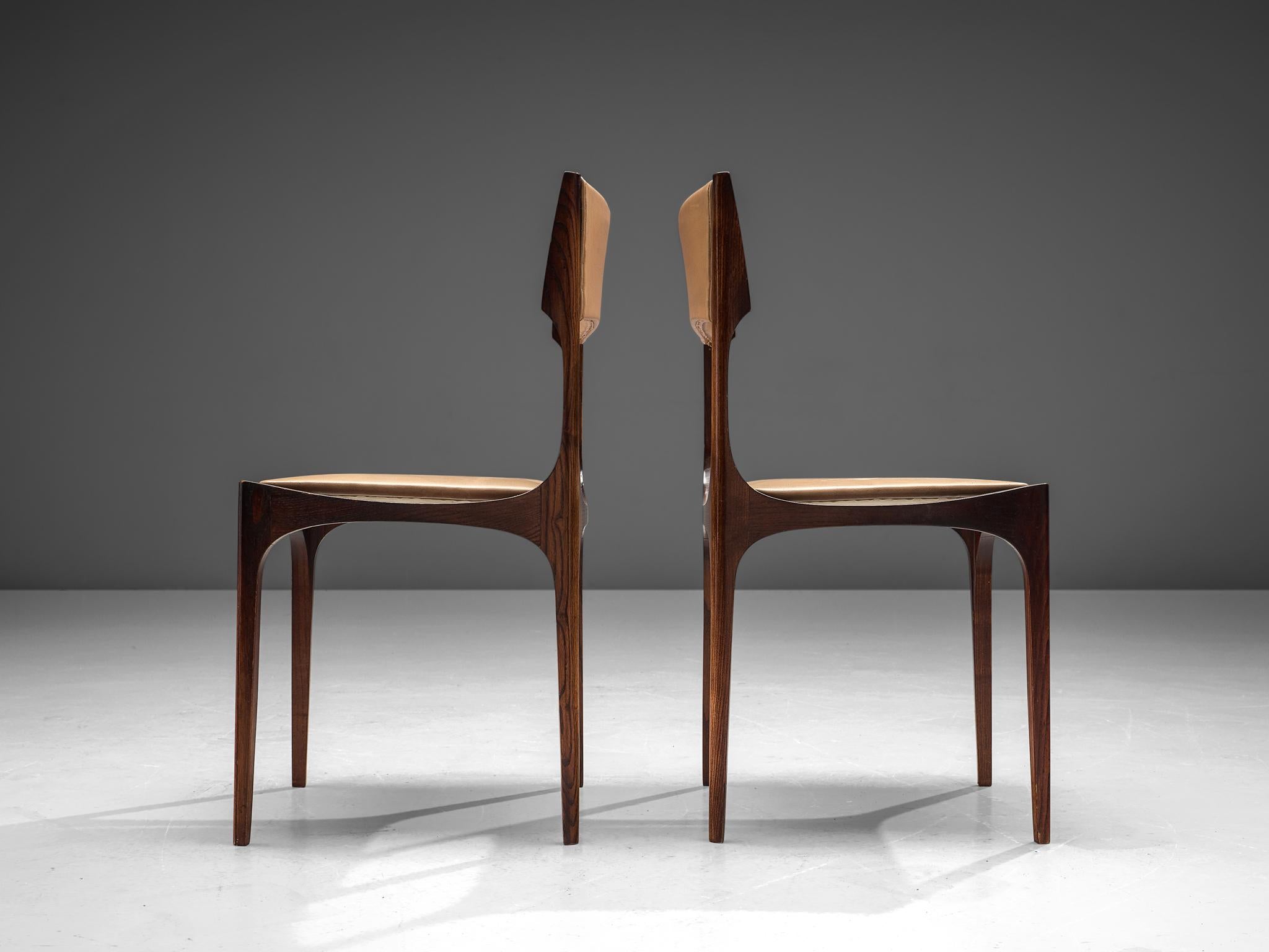 Set of Six Giuseppe Gibelli 'Beatrice' Dining Chairs In Good Condition In Waalwijk, NL
