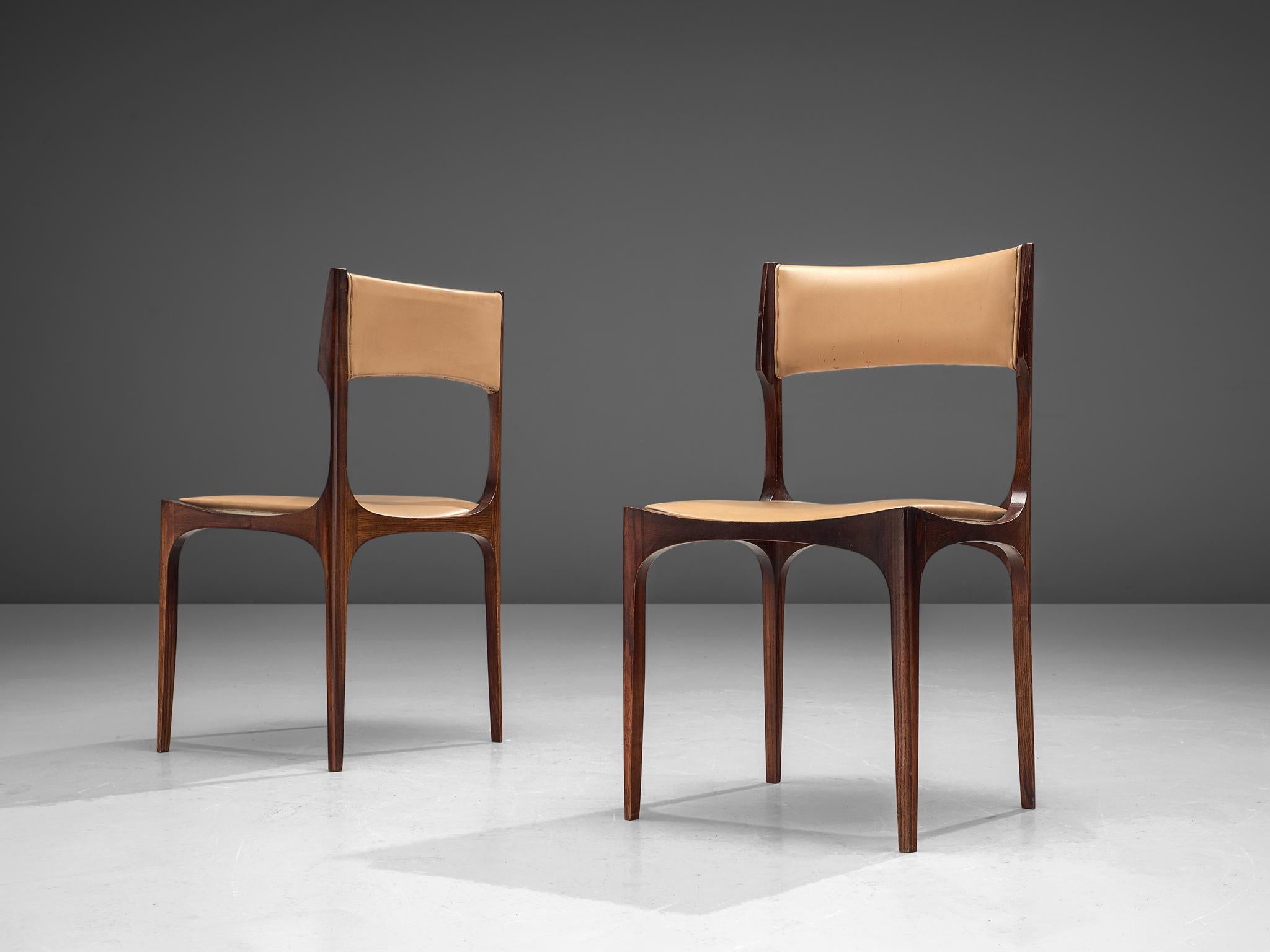Mid-20th Century Set of Six Giuseppe Gibelli 'Beatrice' Dining Chairs