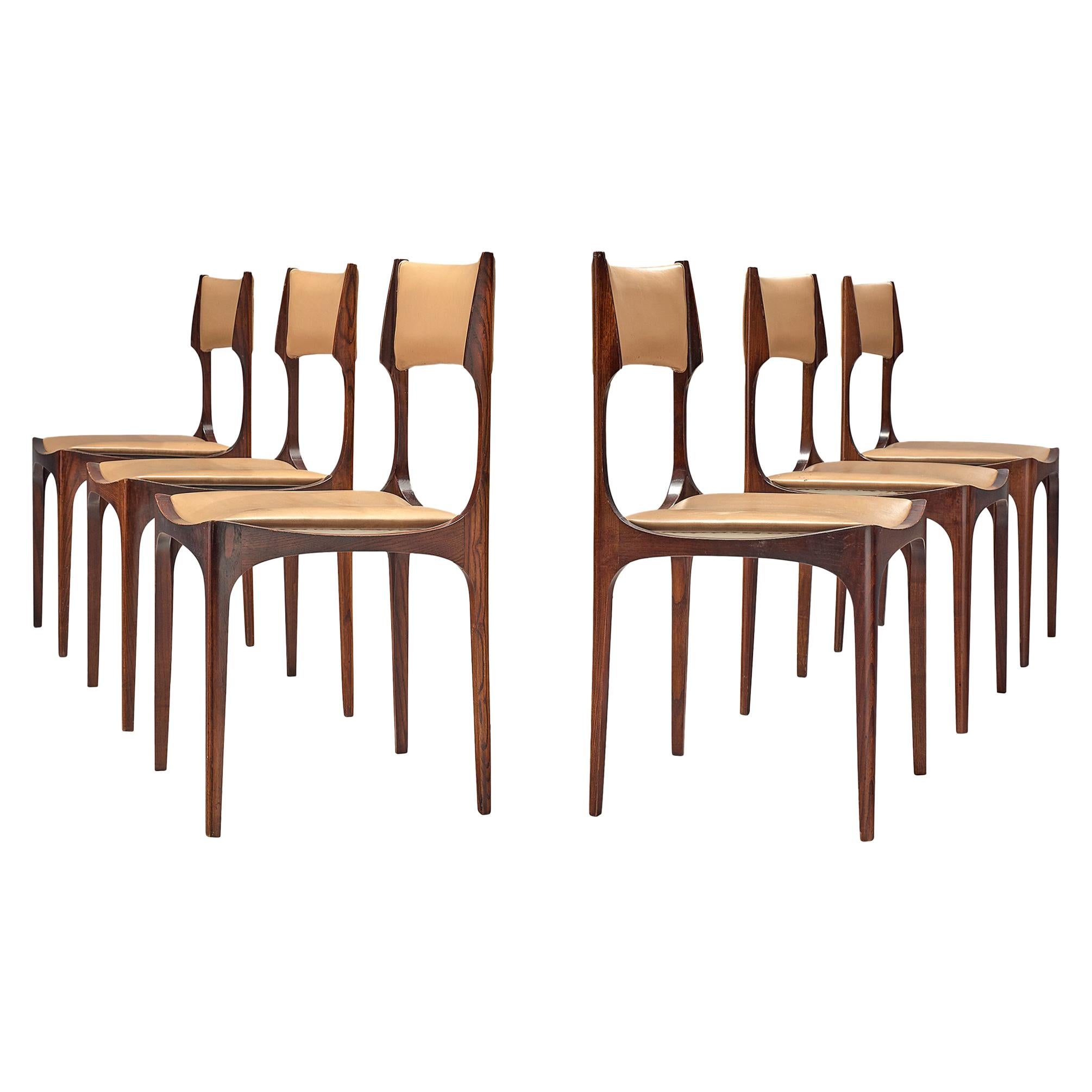 Set of Six Giuseppe Gibelli 'Beatrice' Dining Chairs