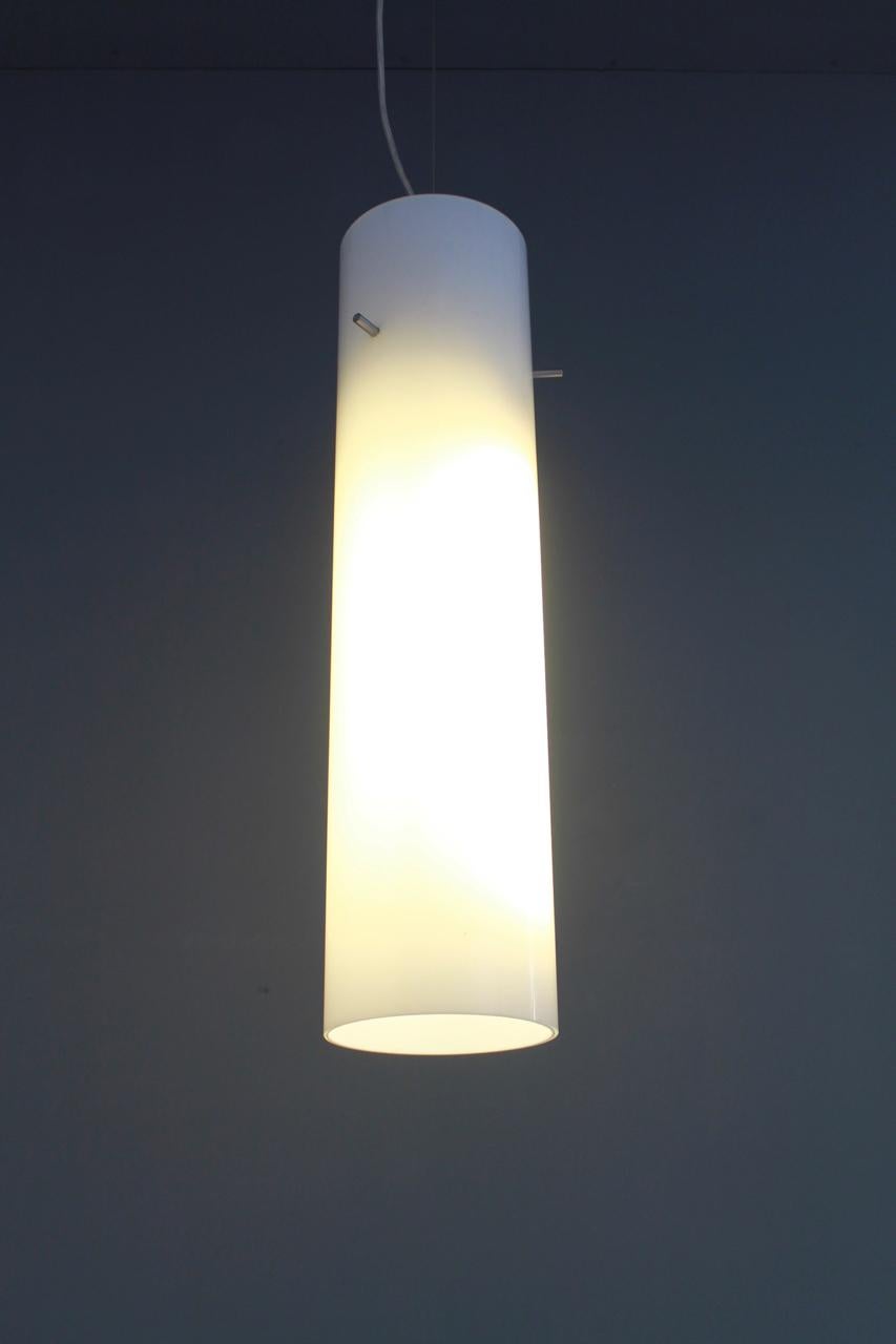 Set of Six Glashütte Limburg Glass Pendants Lamps For Sale 2