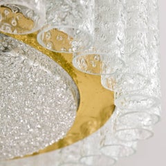 Set of Six Glass Brass Light Fixtures by Doria, Germany, 1960s