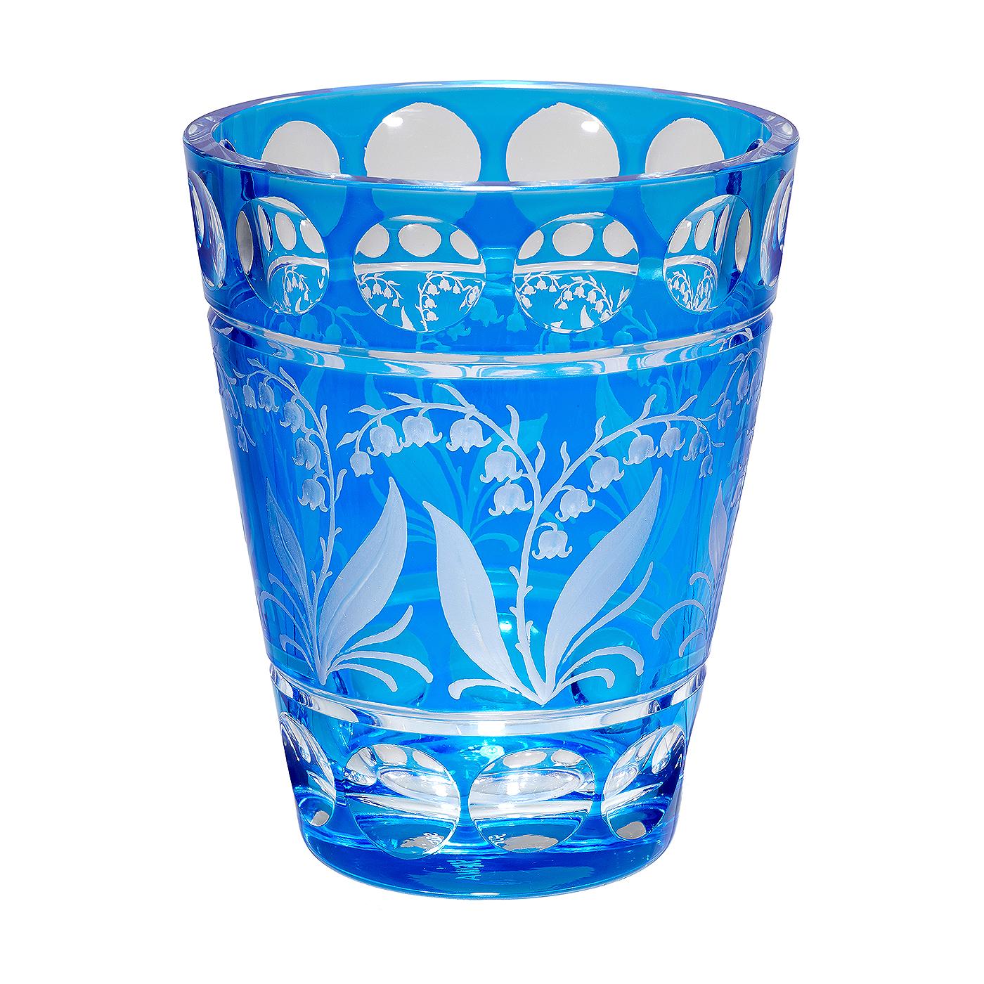 Cristal Lot de six gobelets en verre de style campagnard cristal vert Sofina Boutique Kitzbuehel en vente