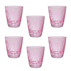 Set of Six Tumbler Pink Crystal Lily of the Valley Sofina Boutique Kitzbuehel