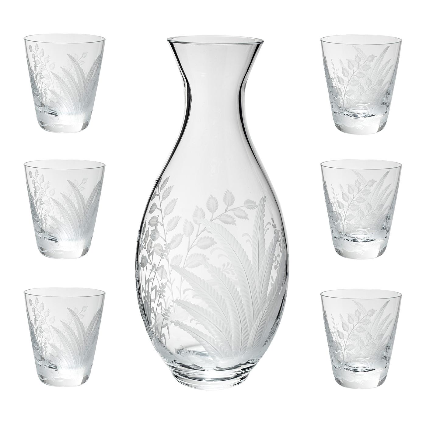 Ensemble de six gobelets en verre de style rustique  Fern Decor Sofina Kitzbuehel Kitzbühel en vente 3